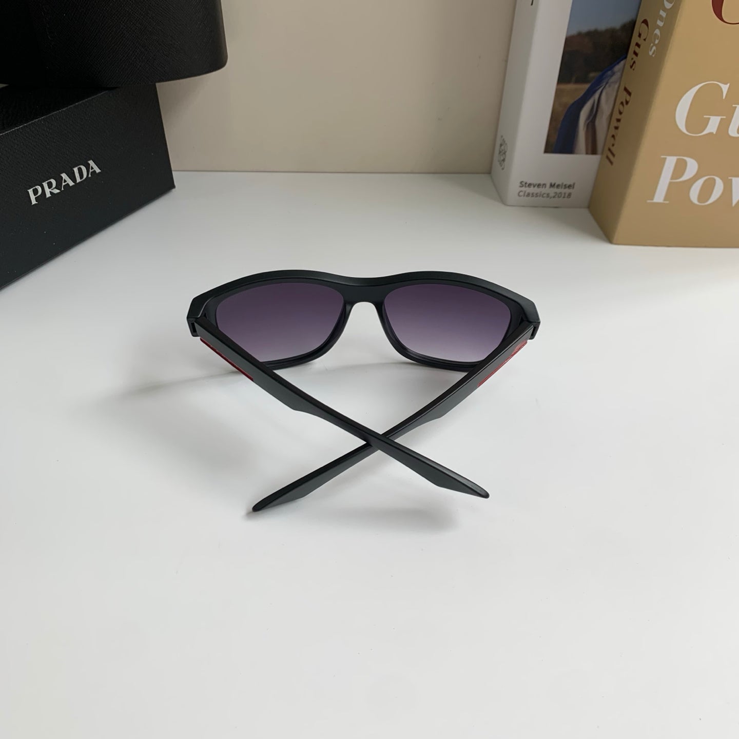 Prada Fashion Black Lens Sunglasses for Men & Women - 372128 - detail image 5