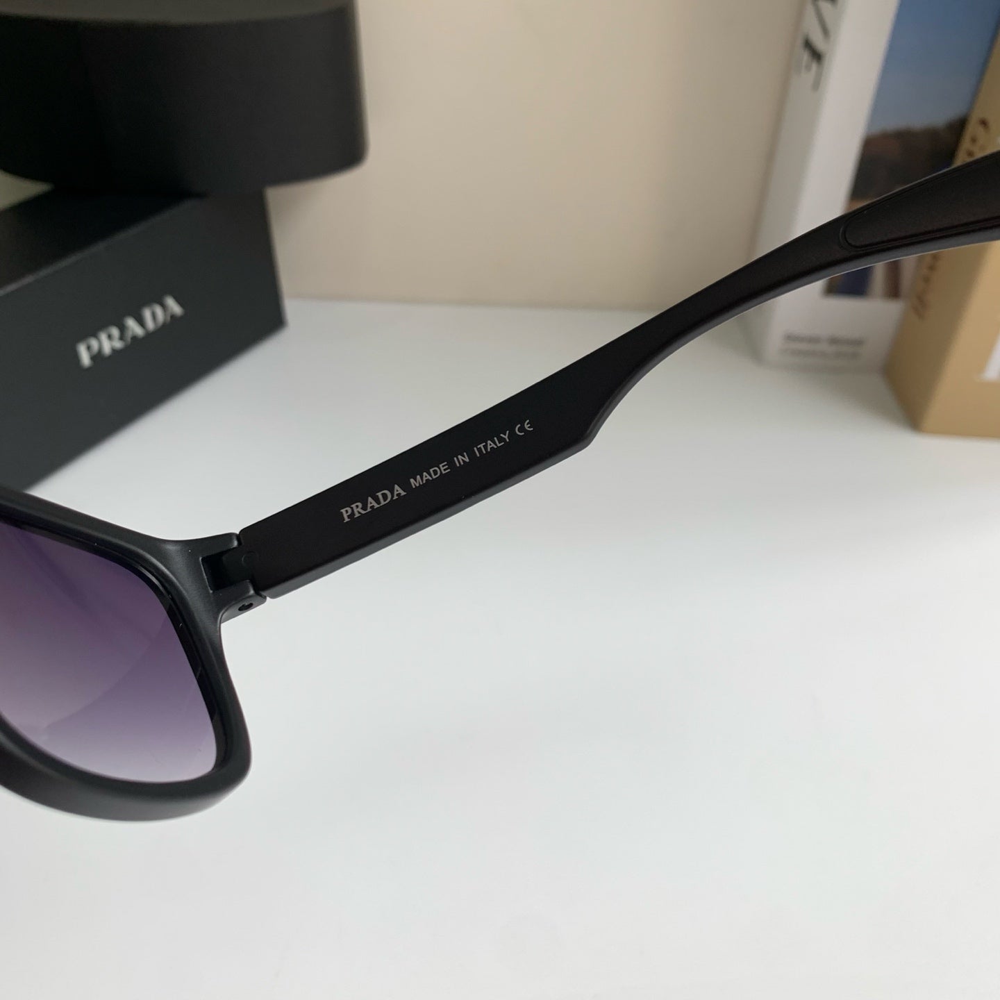 Prada Fashion Black Lens Sunglasses for Men & Women - 372128 - detail image 6