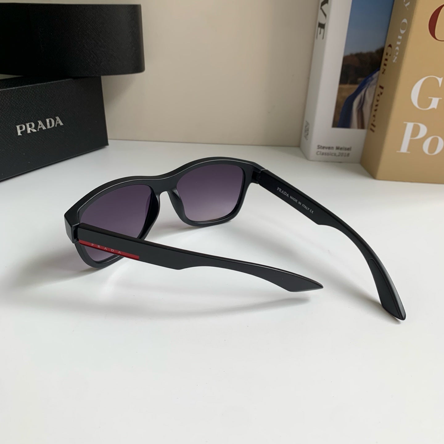 Prada Fashion Black Lens Sunglasses for Men & Women - 372128 - detail image 7