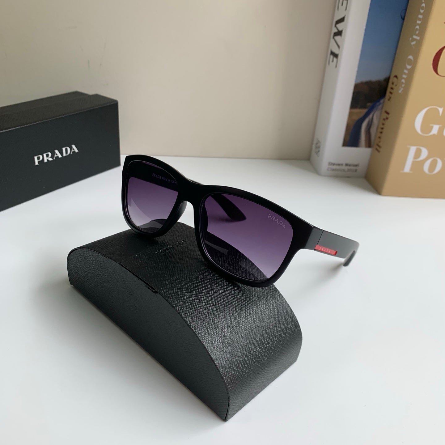 Prada Fashion Black Lens Sunglasses for Men & Women - 372128 - detail image 4