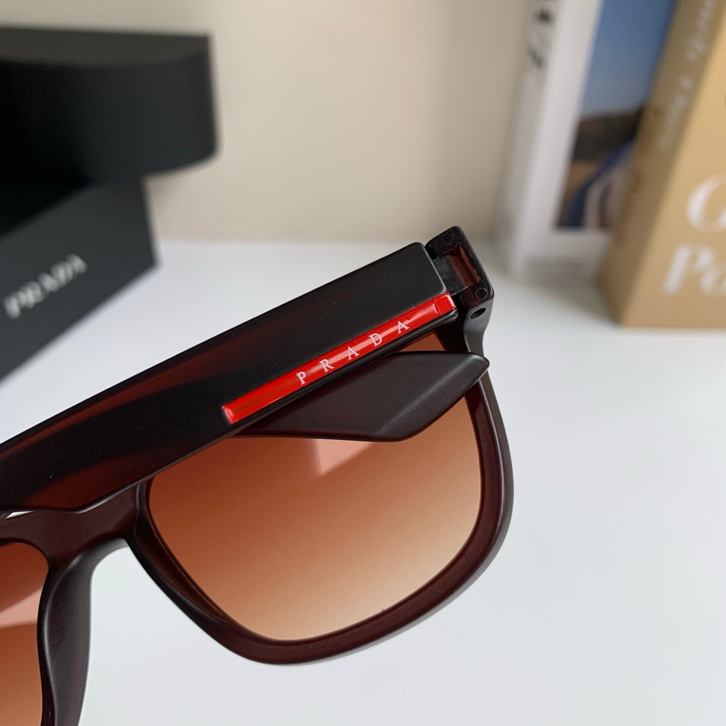 Prada Fashion Red Lens Sunglasses for Men & Women - 372129 - detail image 8