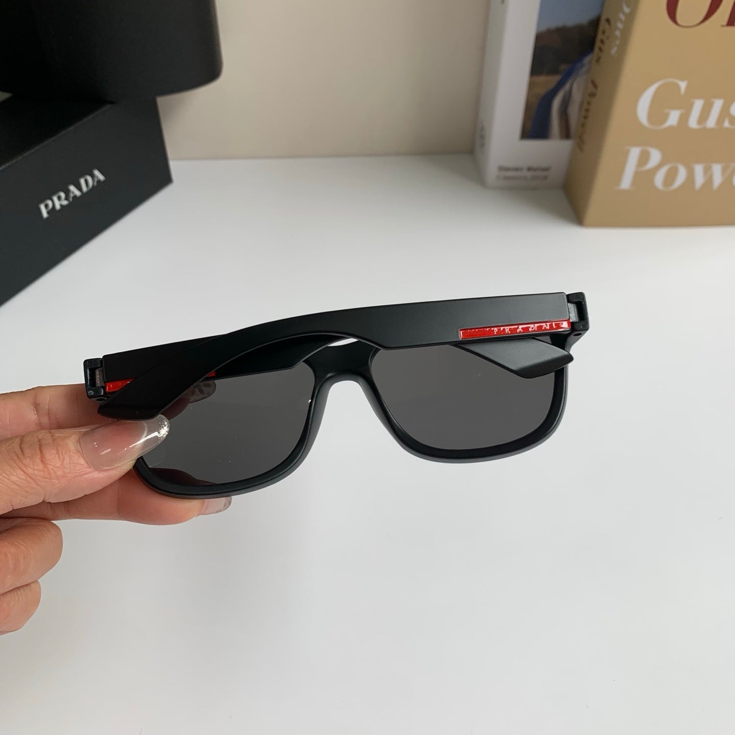 Prada Fashion Black Lens Sunglasses for Men & Women - 372130 - detail image 9