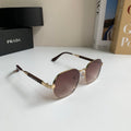 Prada Metal Fashion Red Lens Sunglasses for Men & Women - 382586