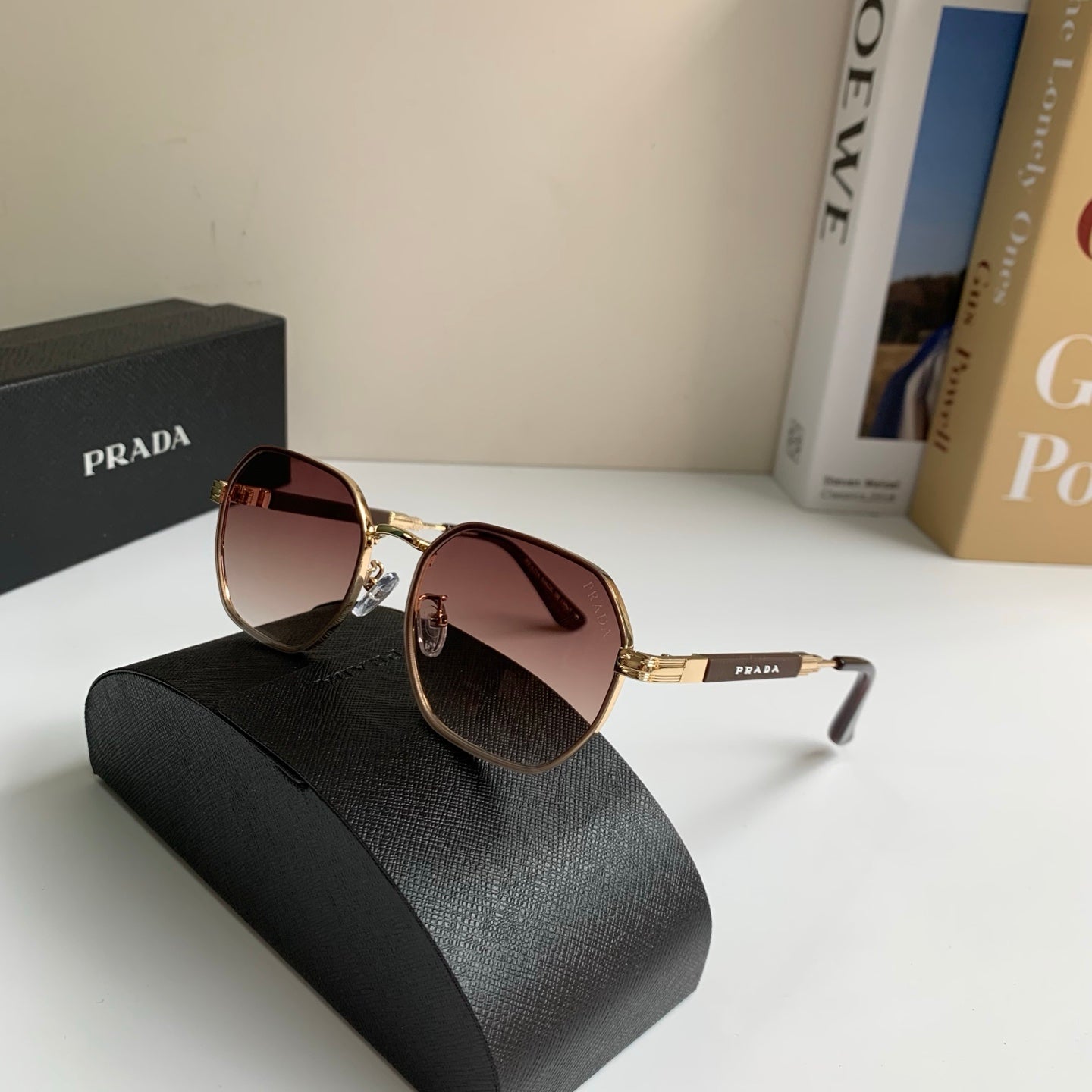 Prada Metal Fashion Red Lens Sunglasses for Men & Women - 382586 - detail image 5