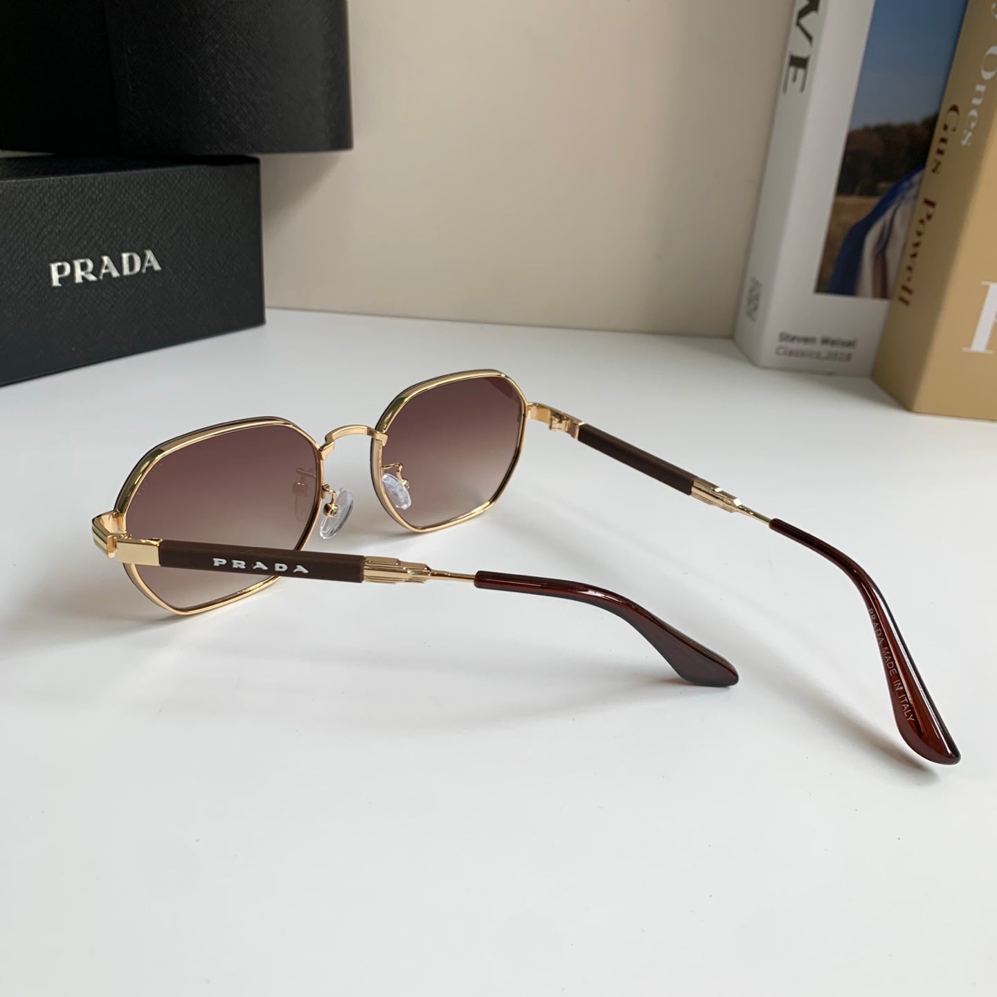 Prada Metal Fashion Red Lens Sunglasses for Men & Women - 382586 - detail image 7