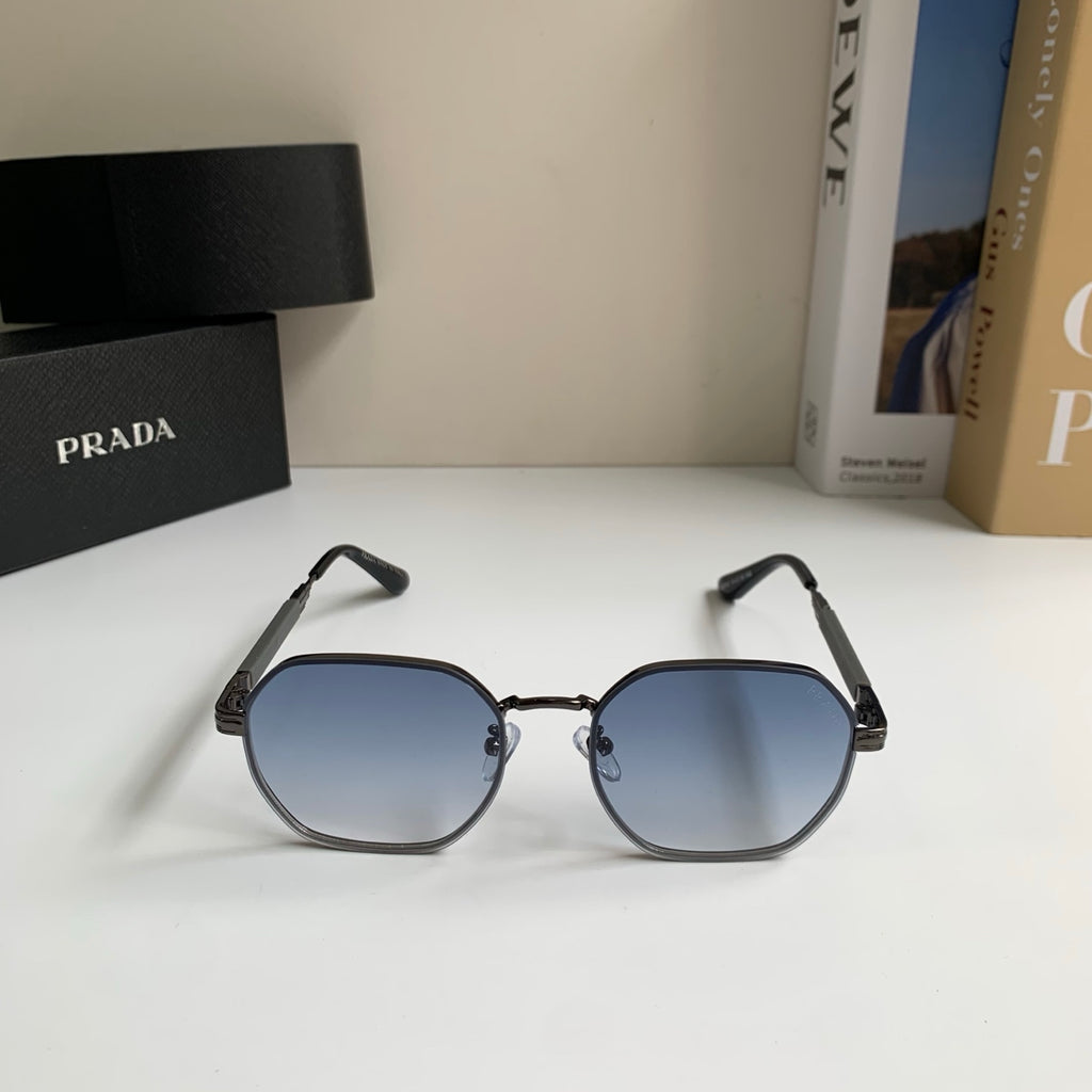 Prada Metal Fashion Silver Lens Sunglasses for Men & Women - 382587 - detail image 5