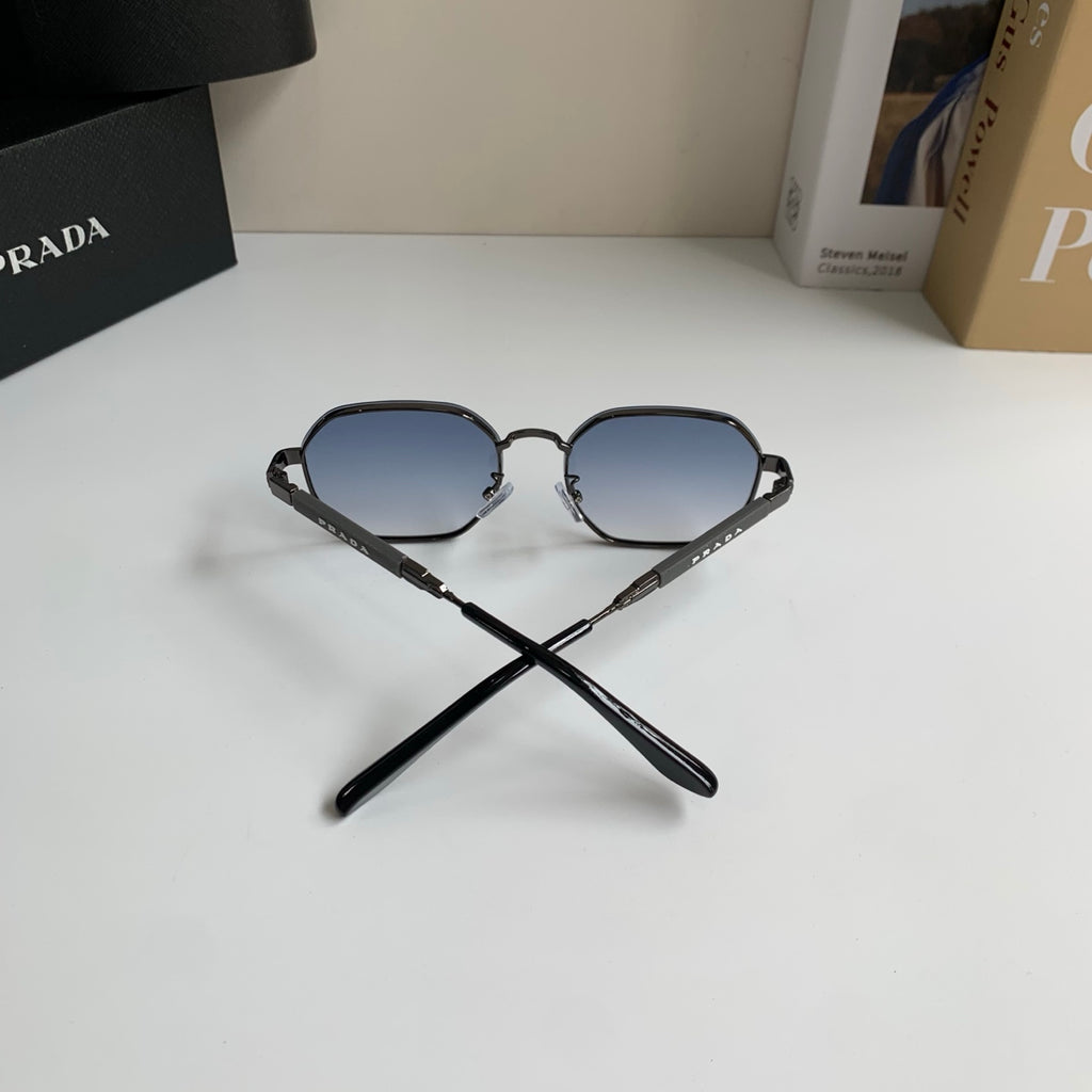 Prada Metal Fashion Silver Lens Sunglasses for Men & Women - 382587 - detail image 6