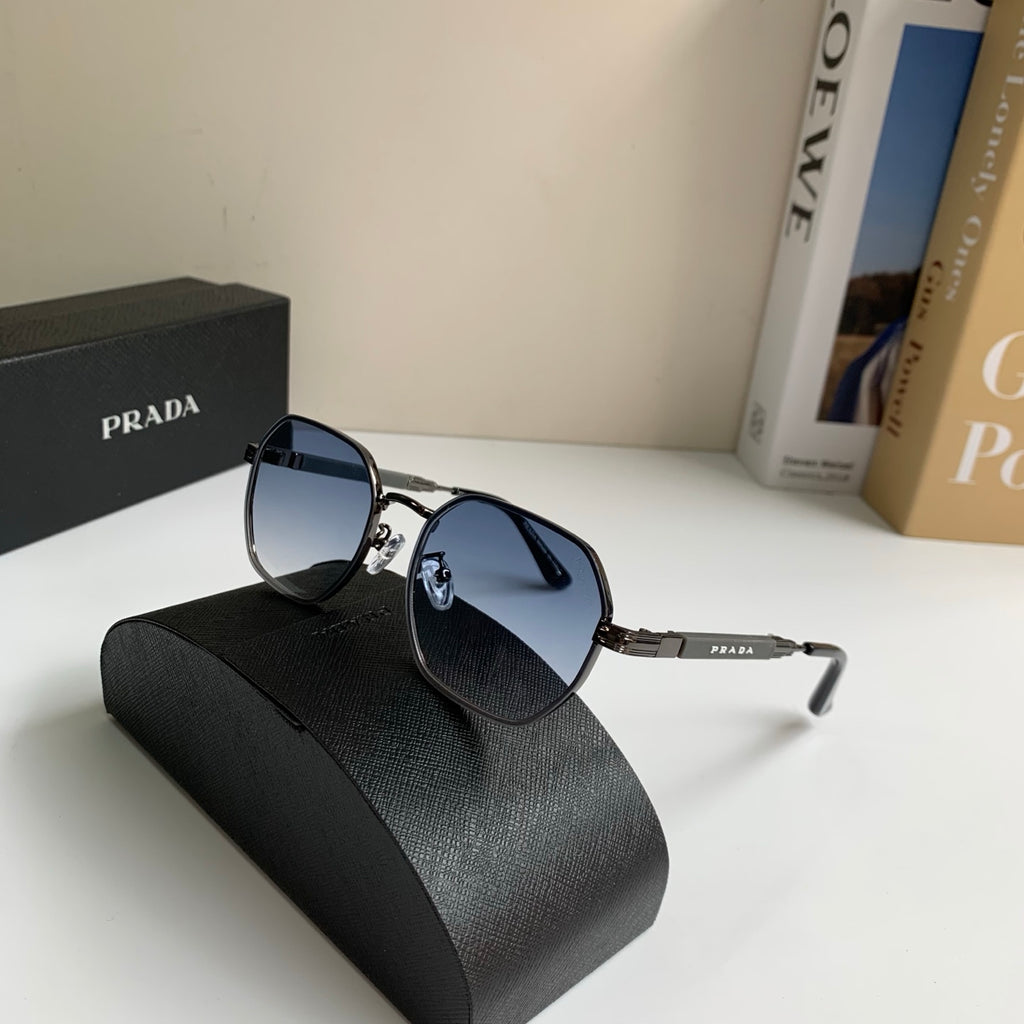 Prada Metal Fashion Silver Lens Sunglasses for Men & Women - 382587 - detail image 4
