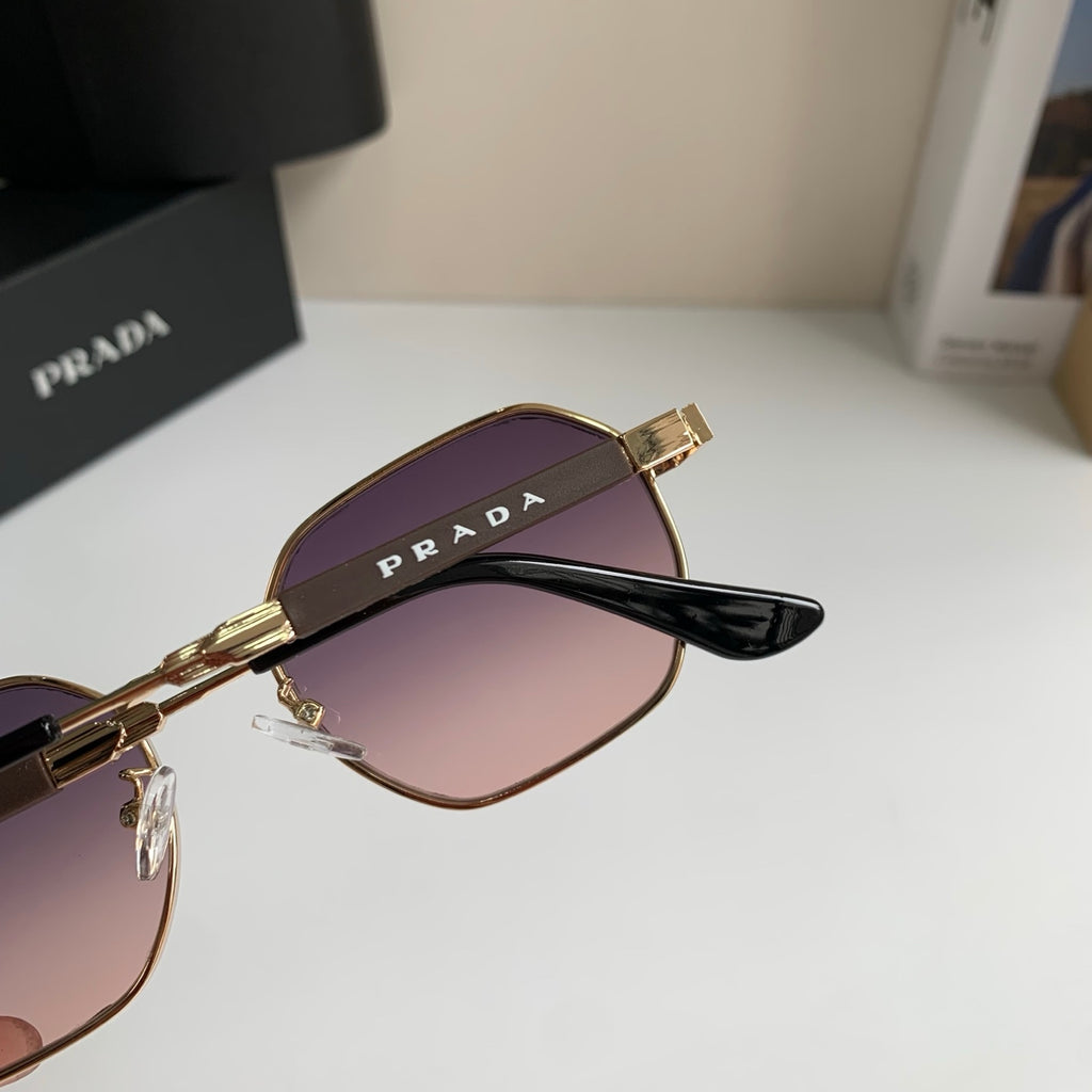 Prada Metal Fashion Silver Lens Sunglasses for Men & Women - 382588 - detail image 6