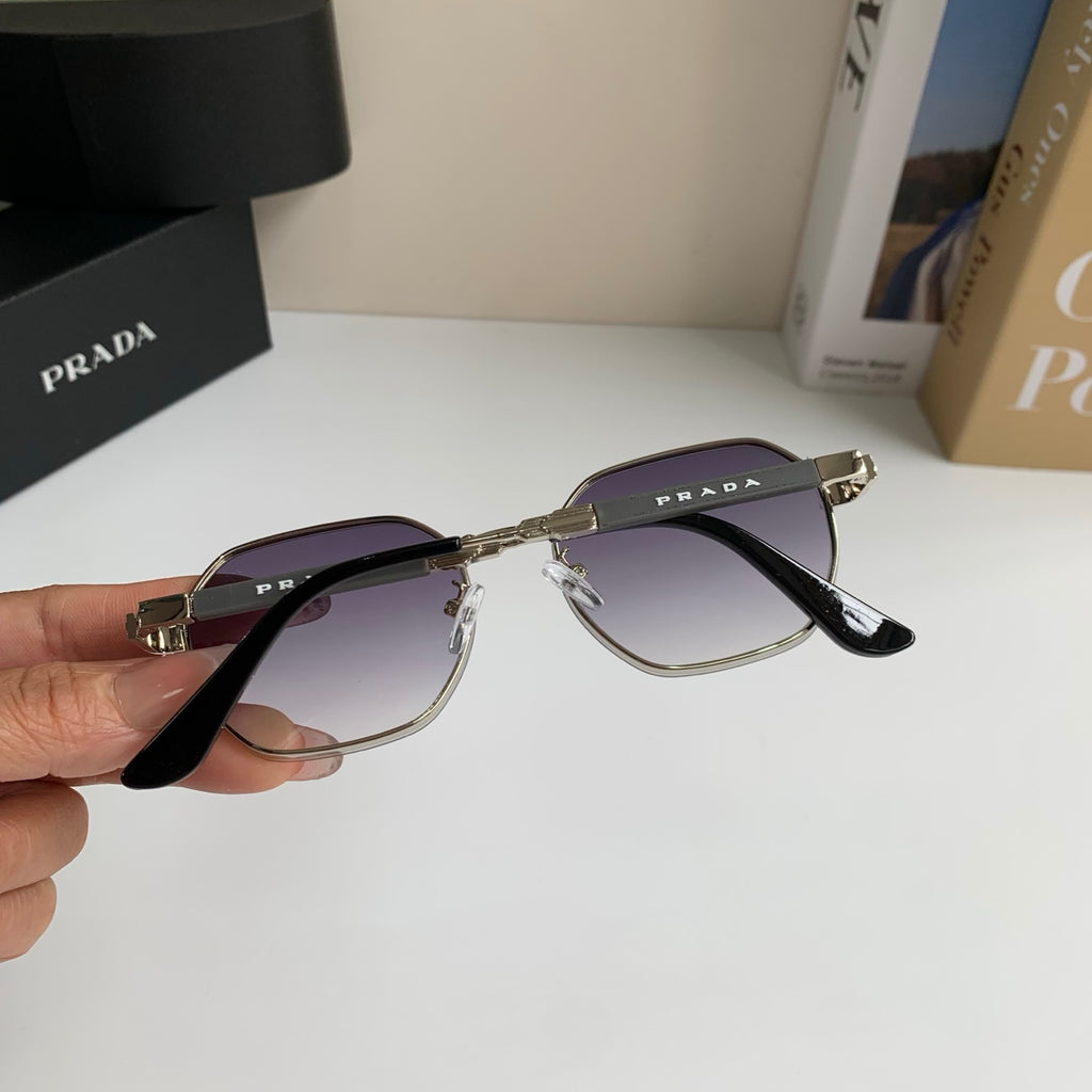 Prada Metal Fashion Silver Lens Sunglasses for Men & Women - 382589 - detail image 8