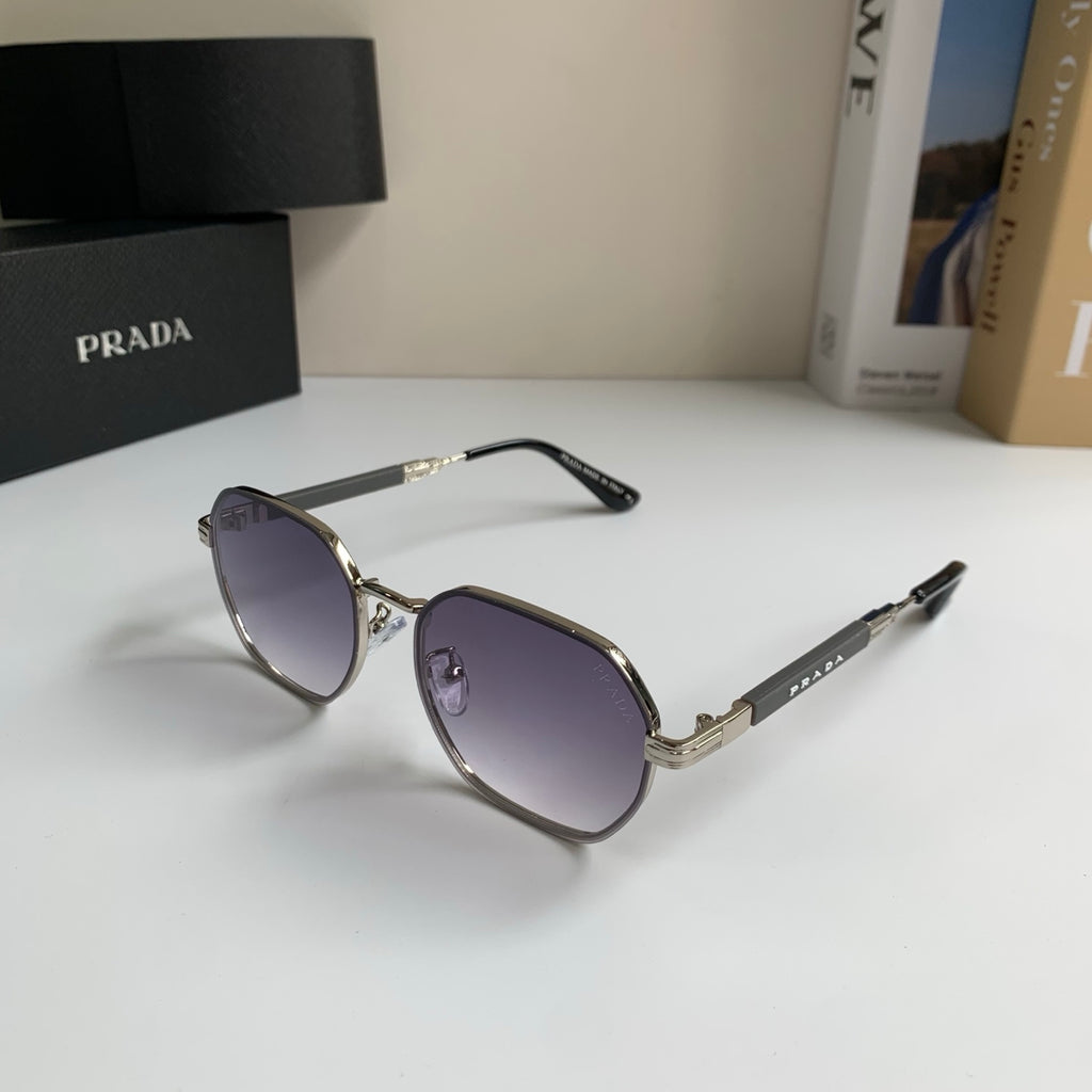 Prada Metal Fashion Silver Lens Sunglasses for Men & Women - 382589 - detail image 2