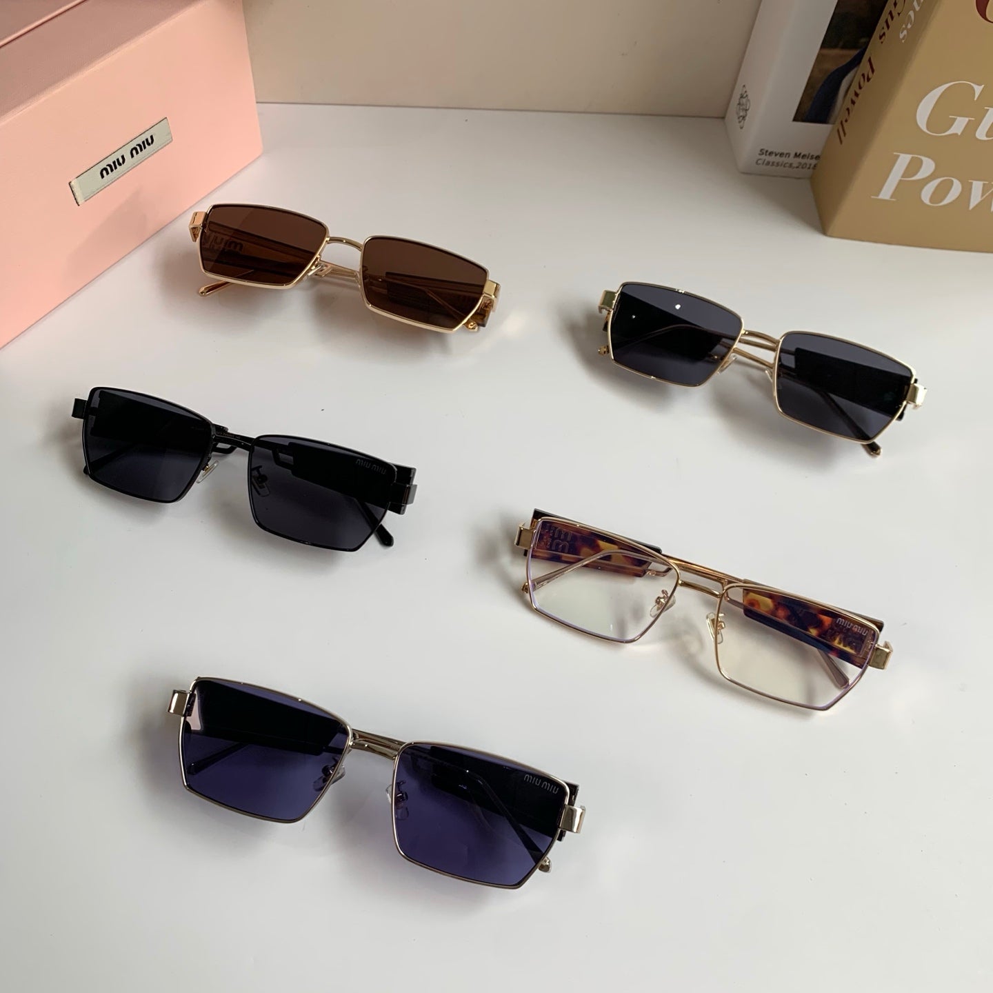 Miu Miu Metal Square Silver Lens Sunglasses for Men & Women - 466128 - detail image 9