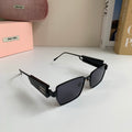 Miu Miu Metal Square Silver Lens Sunglasses for Men & Women - 466125
