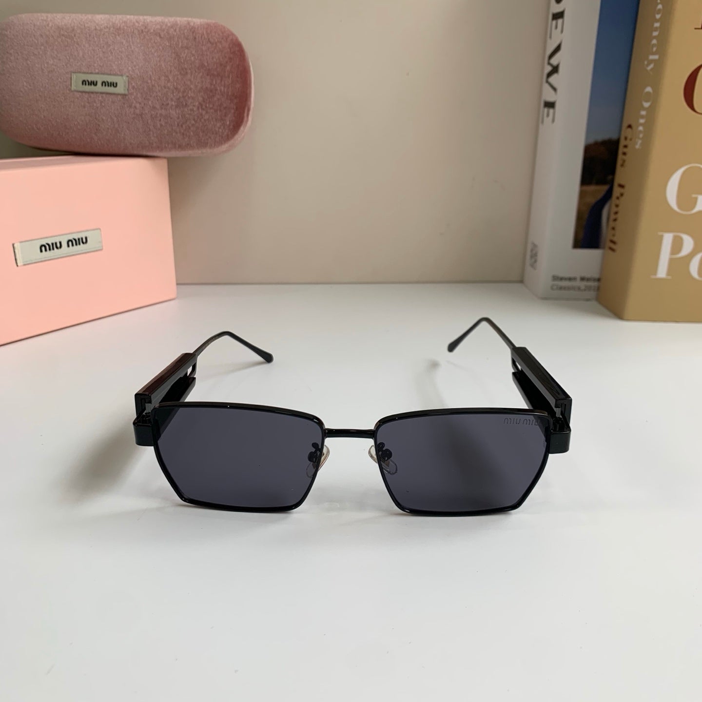 Miu Miu Metal Square Silver Lens Sunglasses for Men & Women - 466125 - detail image 3