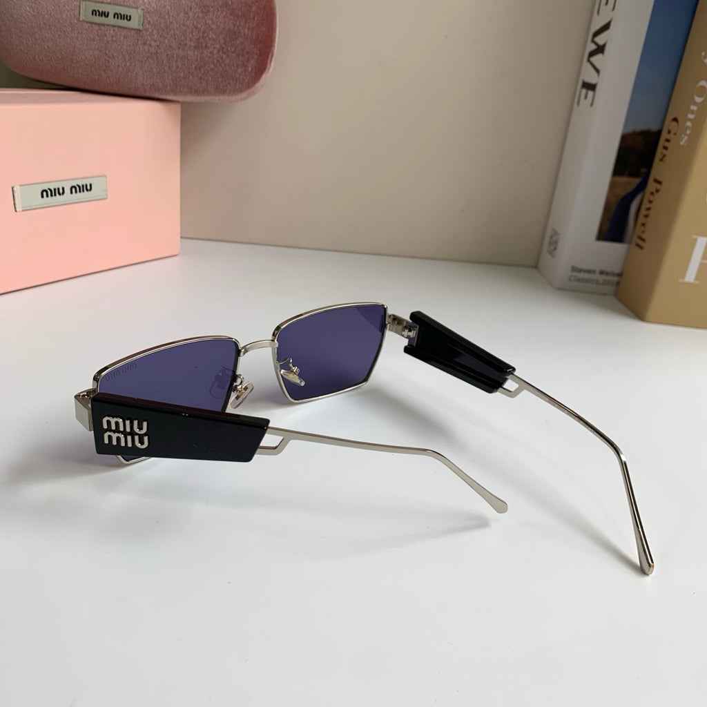 Miu Miu Metal Square Silver Lens Sunglasses for Men & Women - 466128 - detail image 6