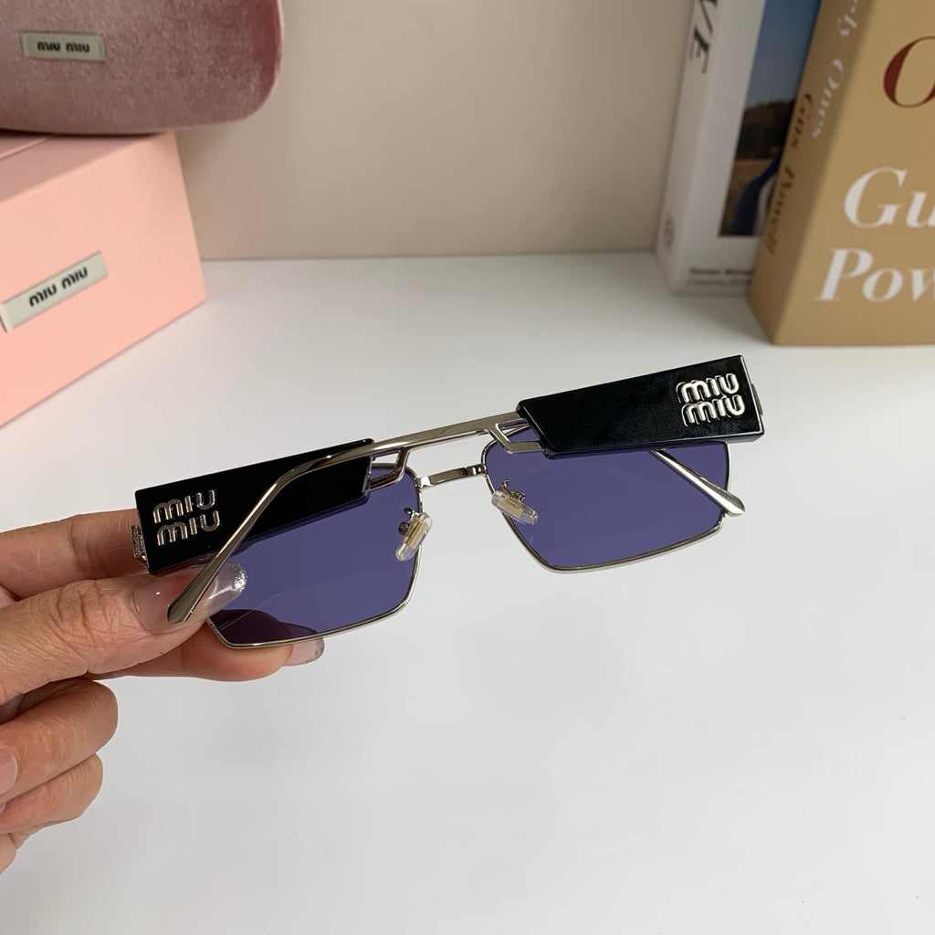 Miu Miu Metal Square Silver Lens Sunglasses for Men & Women - 466128 - detail image 8