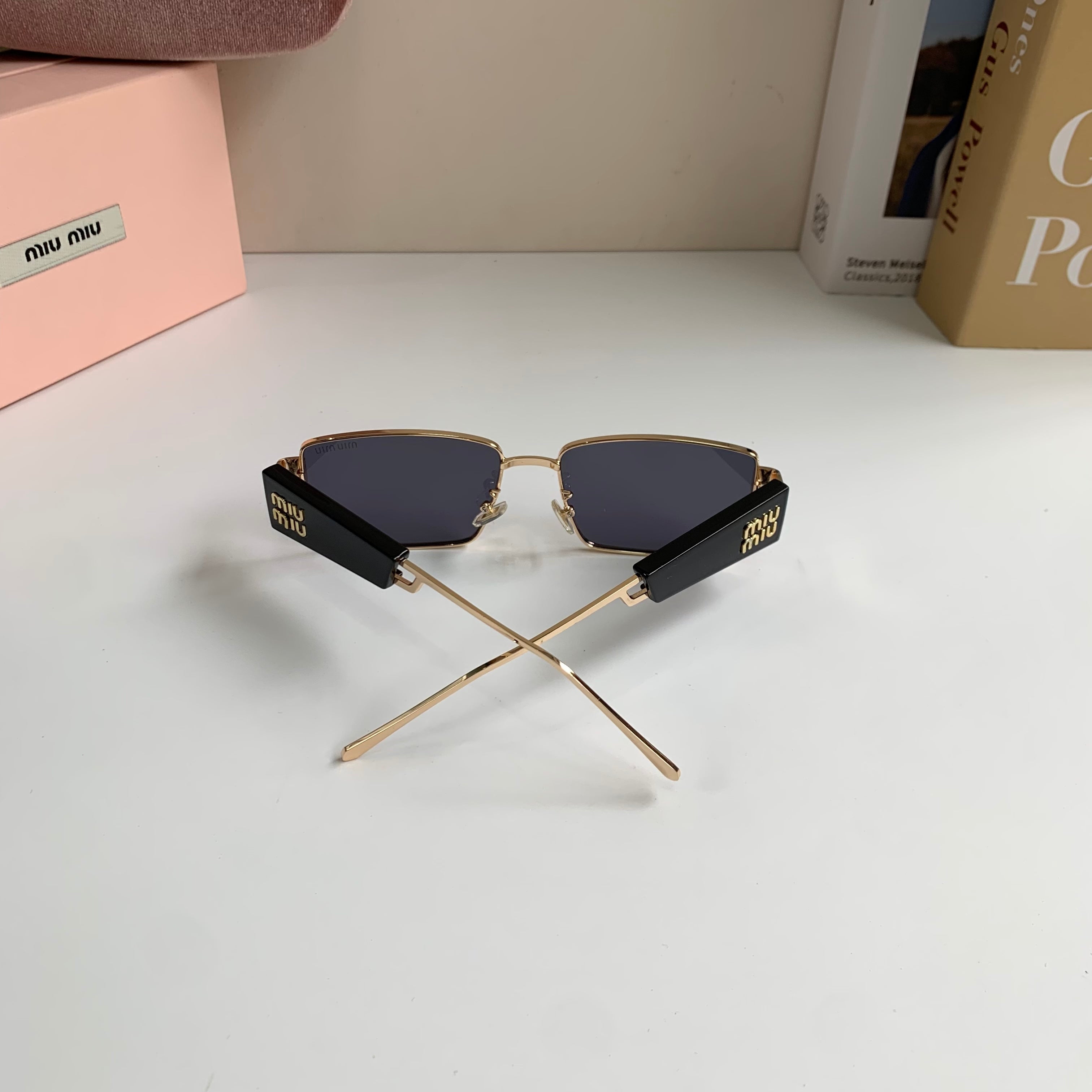 Miu Miu Metal Square Silver Lens Sunglasses for Men & Women - 466129 - detail image 8