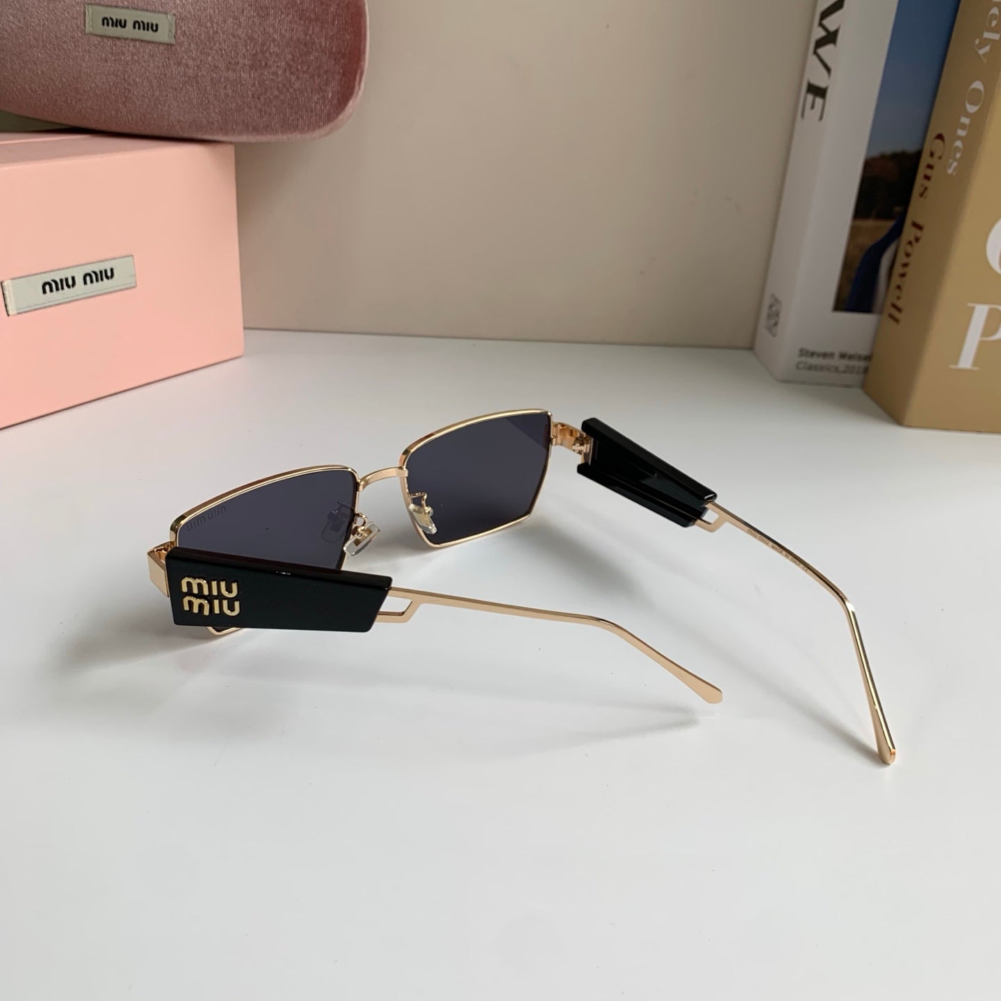 Miu Miu Metal Square Silver Lens Sunglasses for Men & Women - 466129 - detail image 6