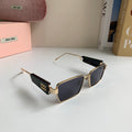 Miu Miu Metal Square Silver Lens Sunglasses for Men & Women - 466129