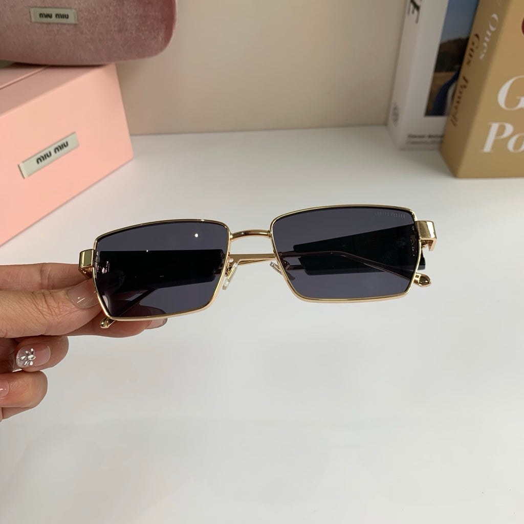 Miu Miu Metal Square Silver Lens Sunglasses for Men & Women - 383004 - detail image 3