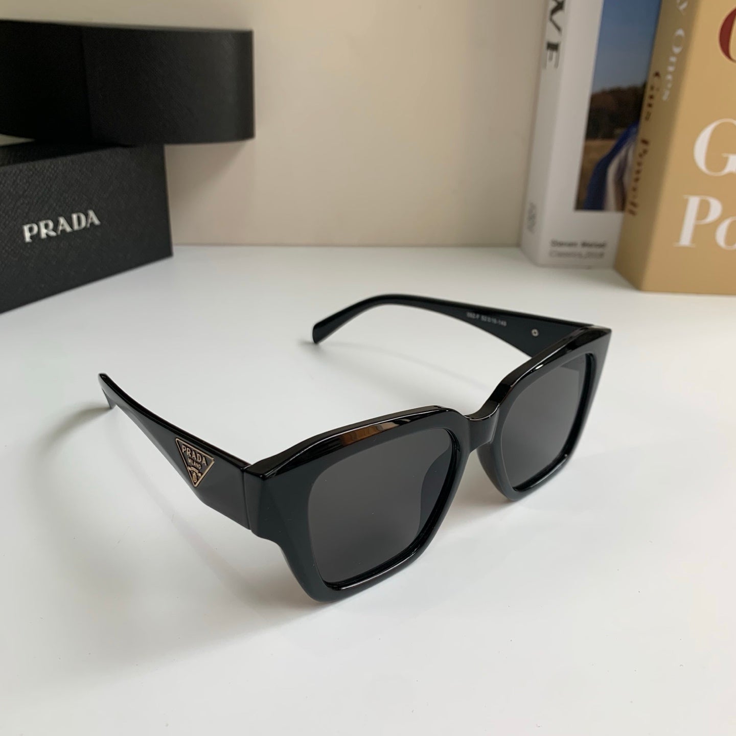 Prada Fashion Black Lens Sunglasses for Men & Women - 382593
