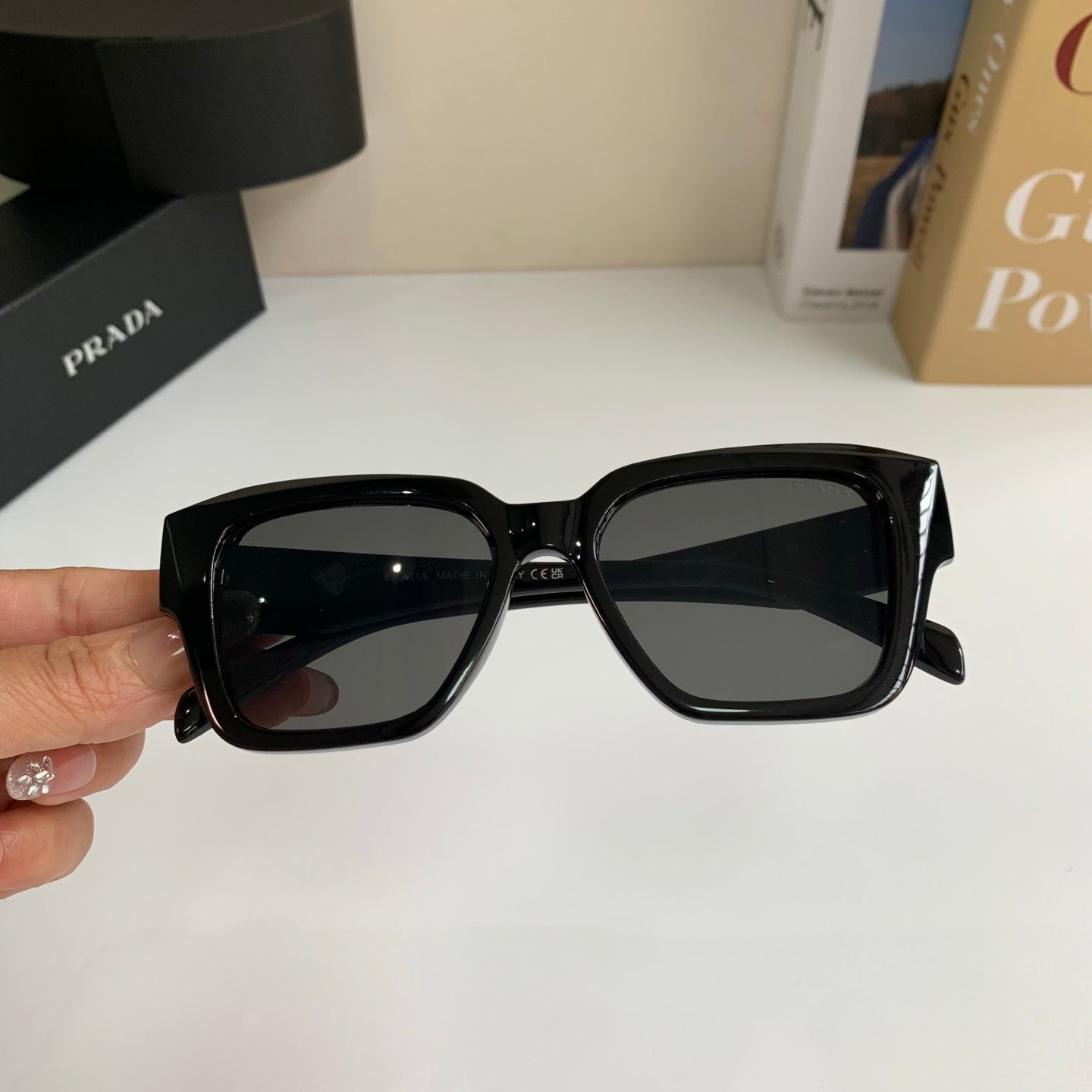 Prada Fashion Black Lens Sunglasses for Men & Women - 382593 - detail image 4