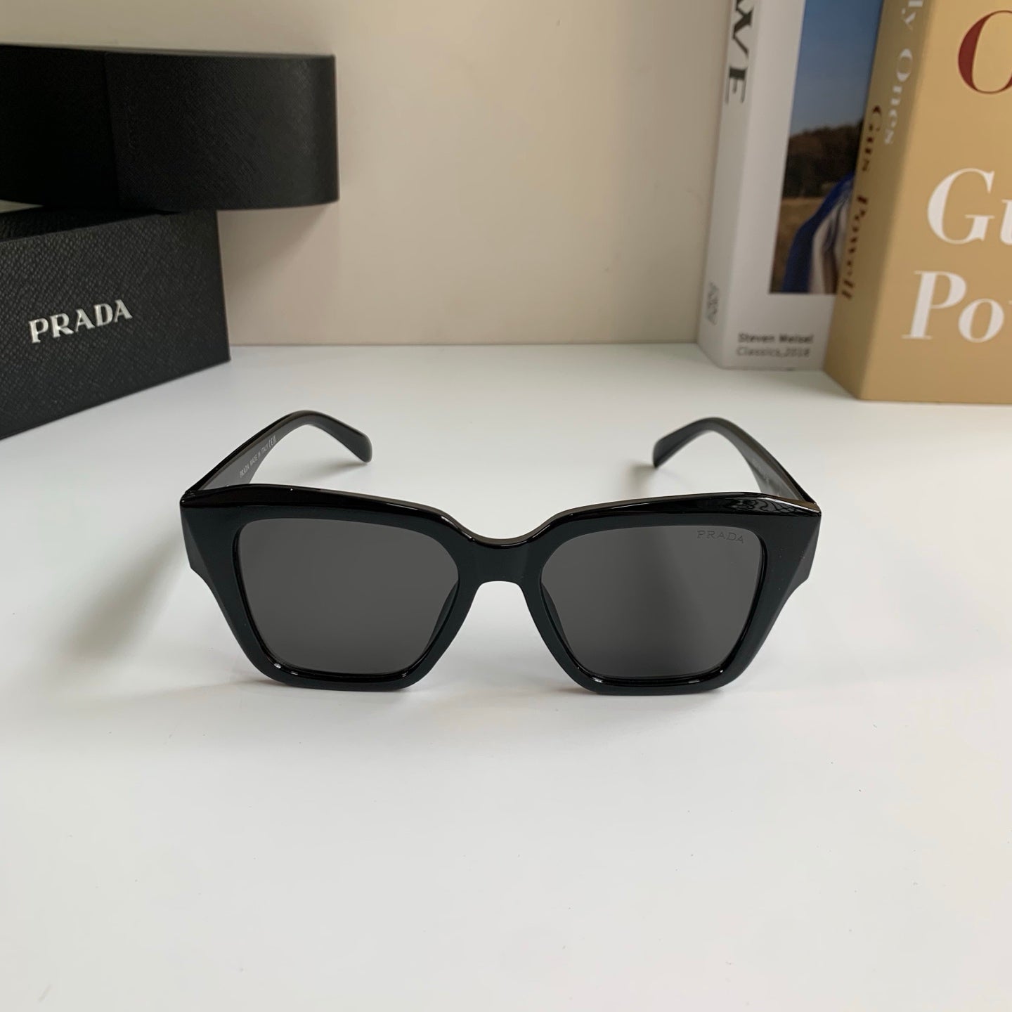 Prada Fashion Black Lens Sunglasses for Men & Women - 382593 - detail image 3