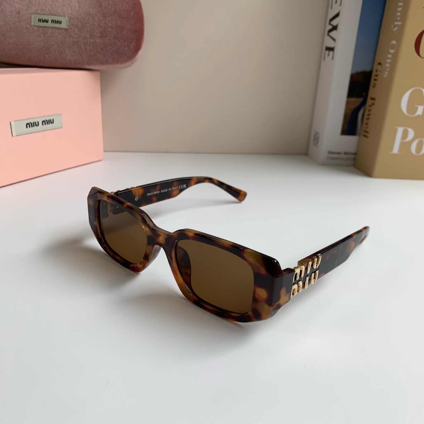 Miu Miu Square Black Lens Sunglasses for Men & Women - 493738 - detail image 2