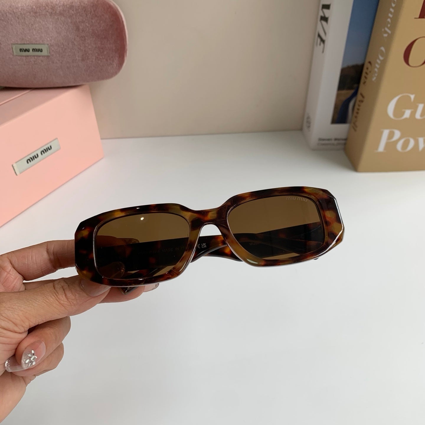 Miu Miu Square Black Lens Sunglasses for Men & Women - 493738 - detail image 4