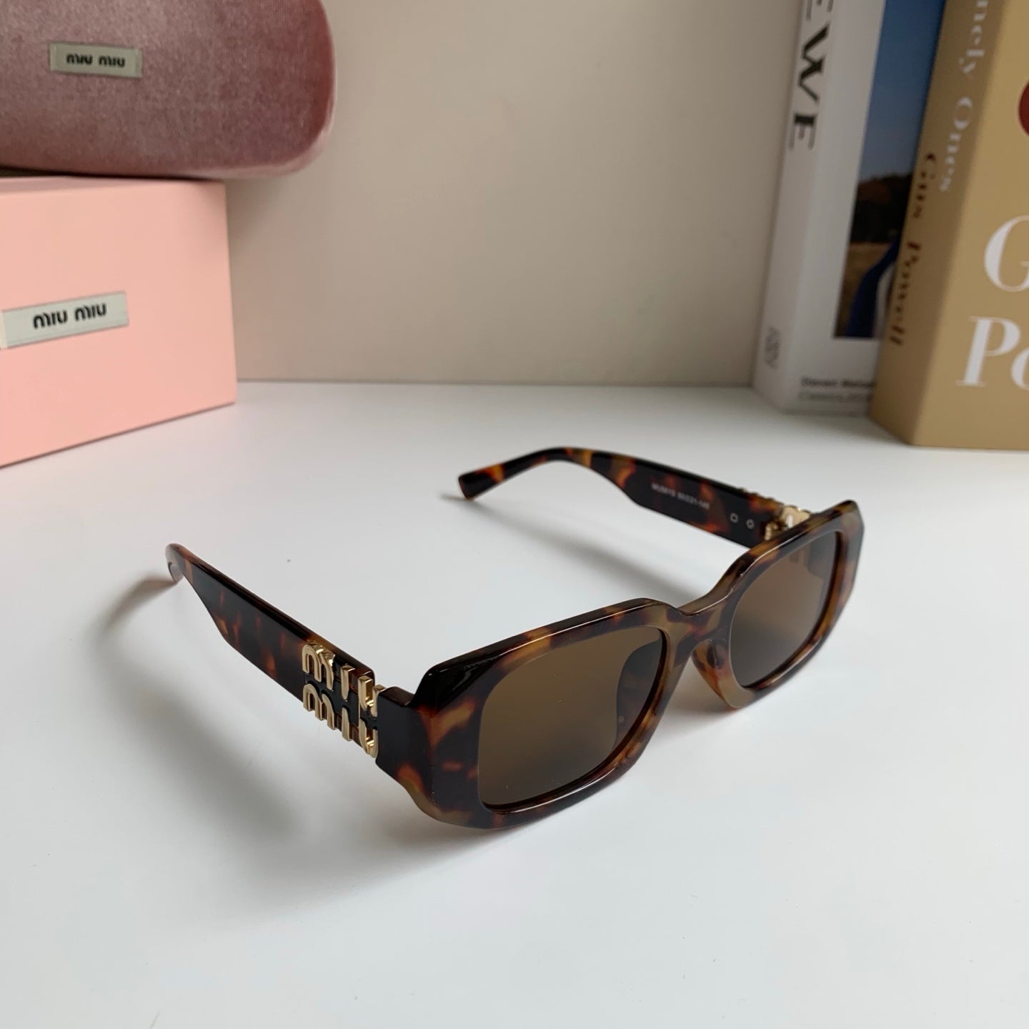 Miu Miu Square Black Lens Sunglasses for Men & Women - 493738