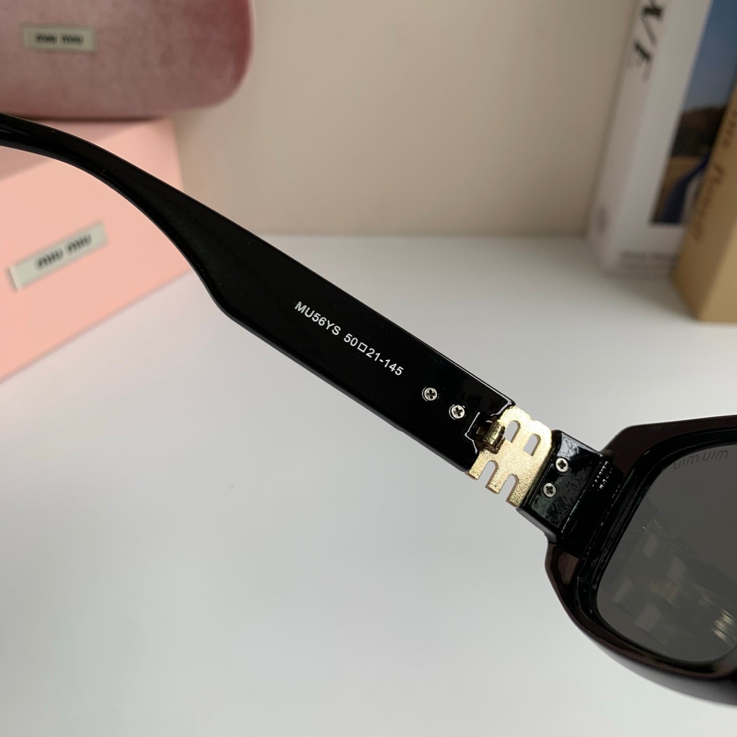 Miu Miu Square Black Lens Sunglasses for Men & Women - detail image 6