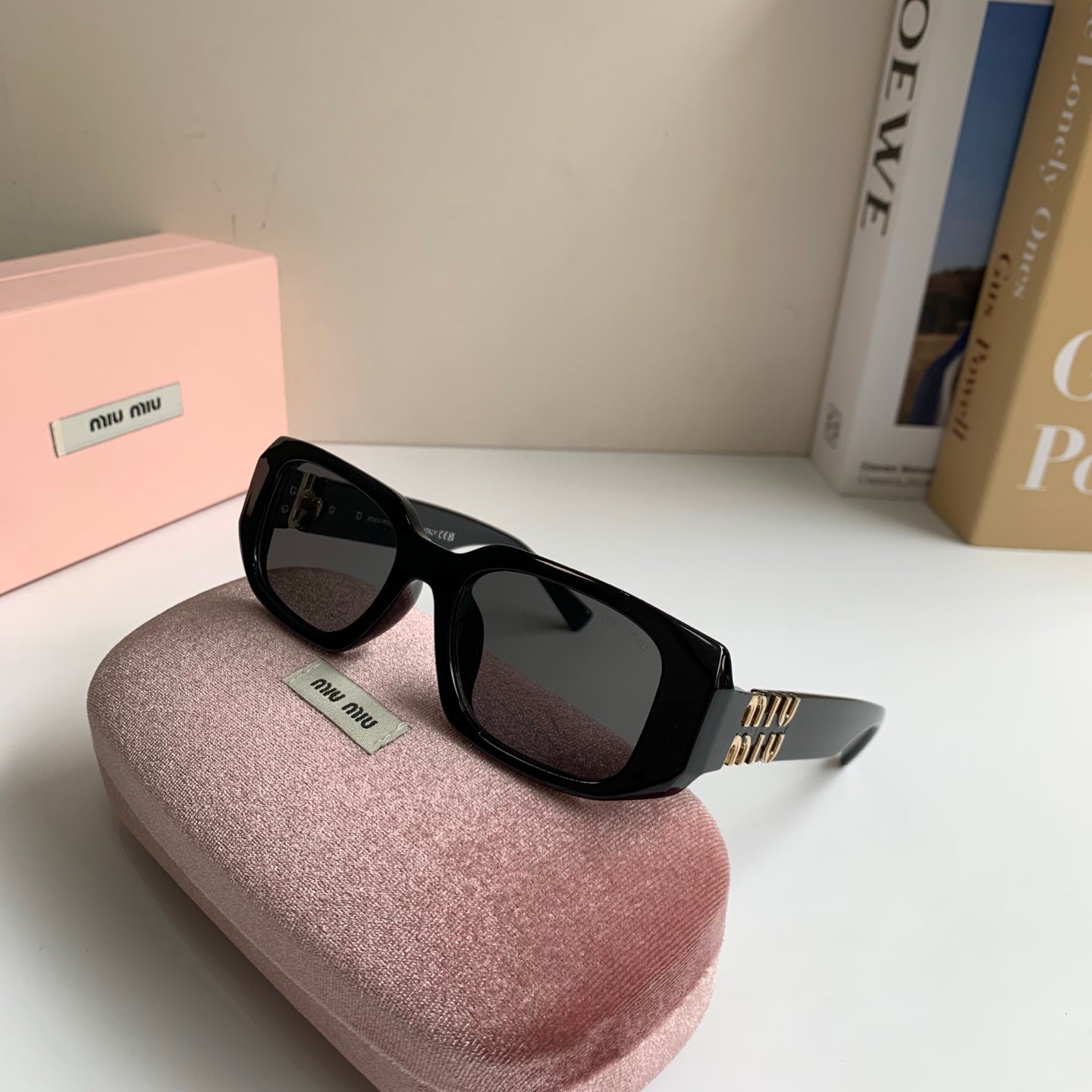 Miu Miu Square Black Lens Sunglasses for Men & Women - 399251 - detail image 4