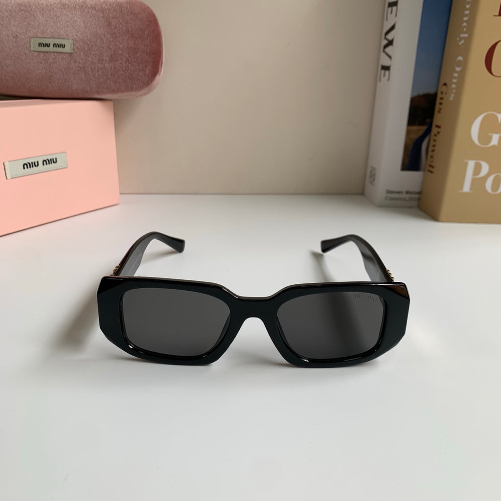 Miu Miu Square Black Lens Sunglasses for Men & Women - detail image 5