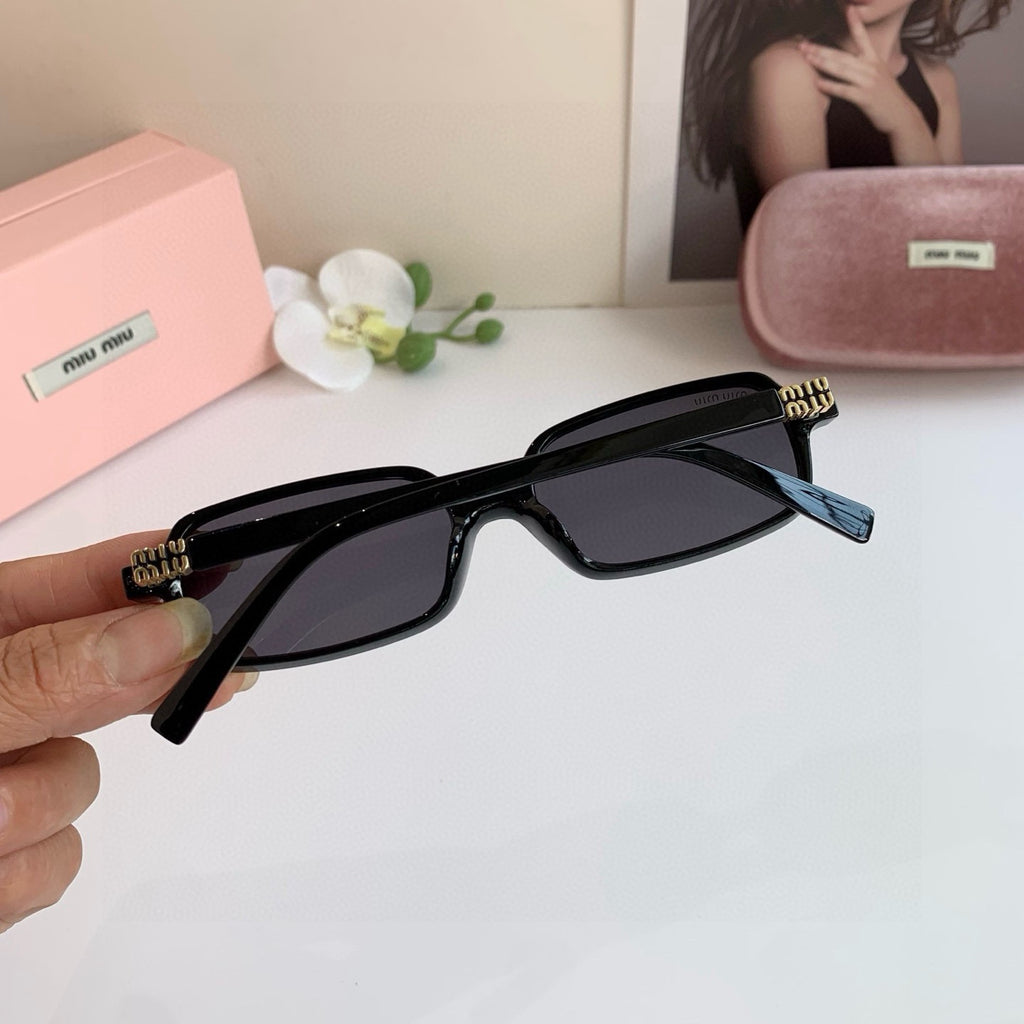 Miu Miu Square Black Lens Sunglasses for Men & Women - 487562 - detail image 3