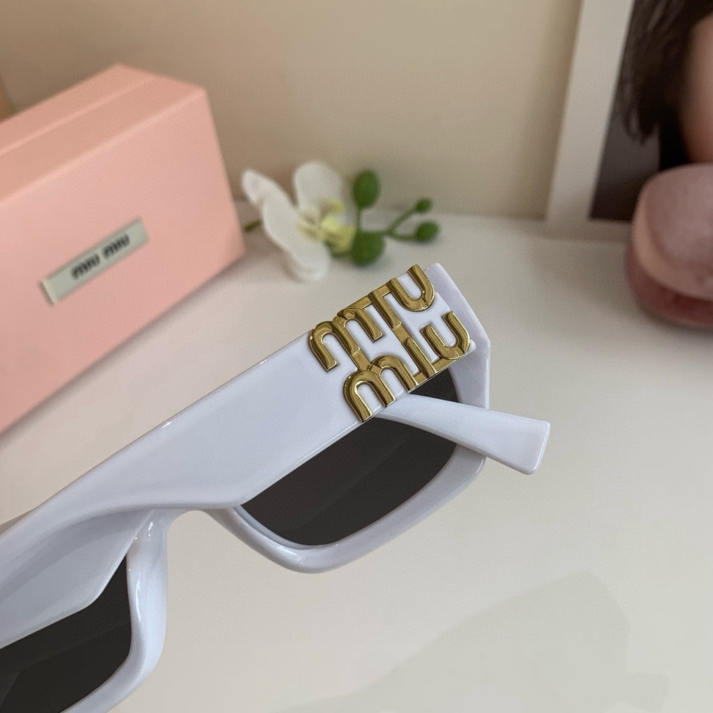 Miu Miu Square Silver Lens Sunglasses for Men & Women - 487564
