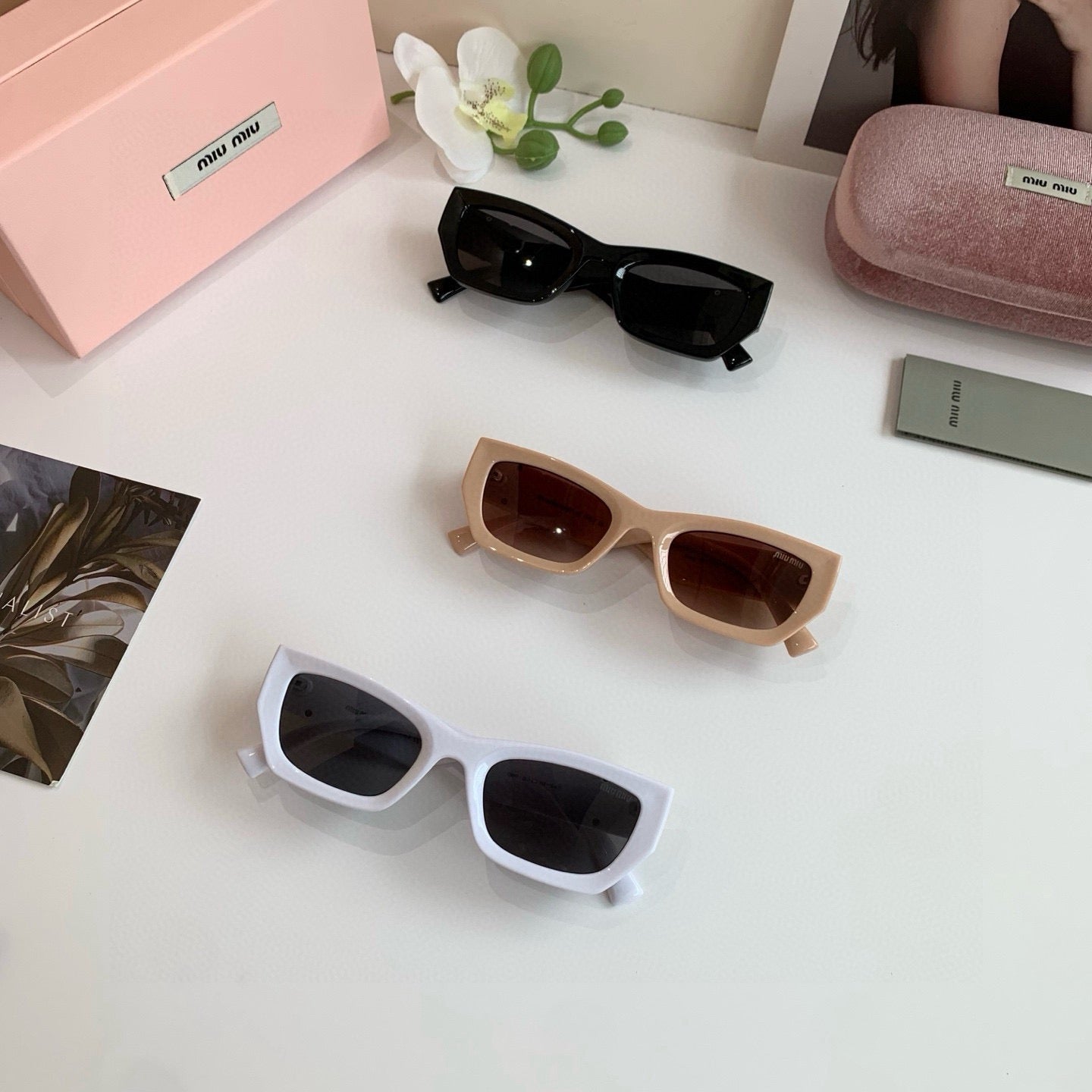 Miu Miu Square Silver Lens Sunglasses for Men & Women - 487564 - detail image 4