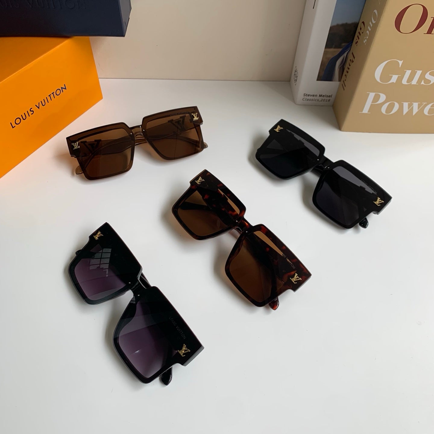 Louis Vuitton Square Black Lens Sunglasses for Men & Women - 414940 - detail image 9