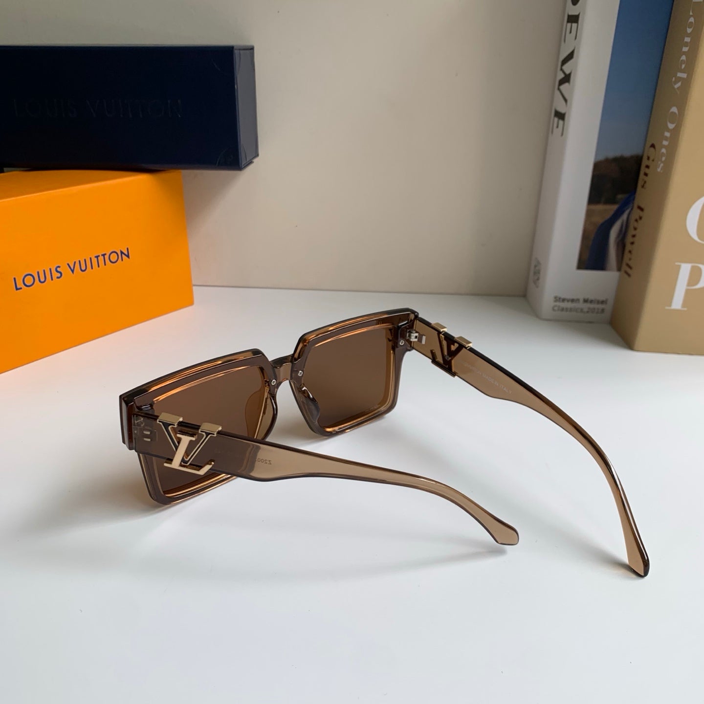 Louis Vuitton Square Brown Lens Sunglasses for Men & Women - 414939 - detail image 7