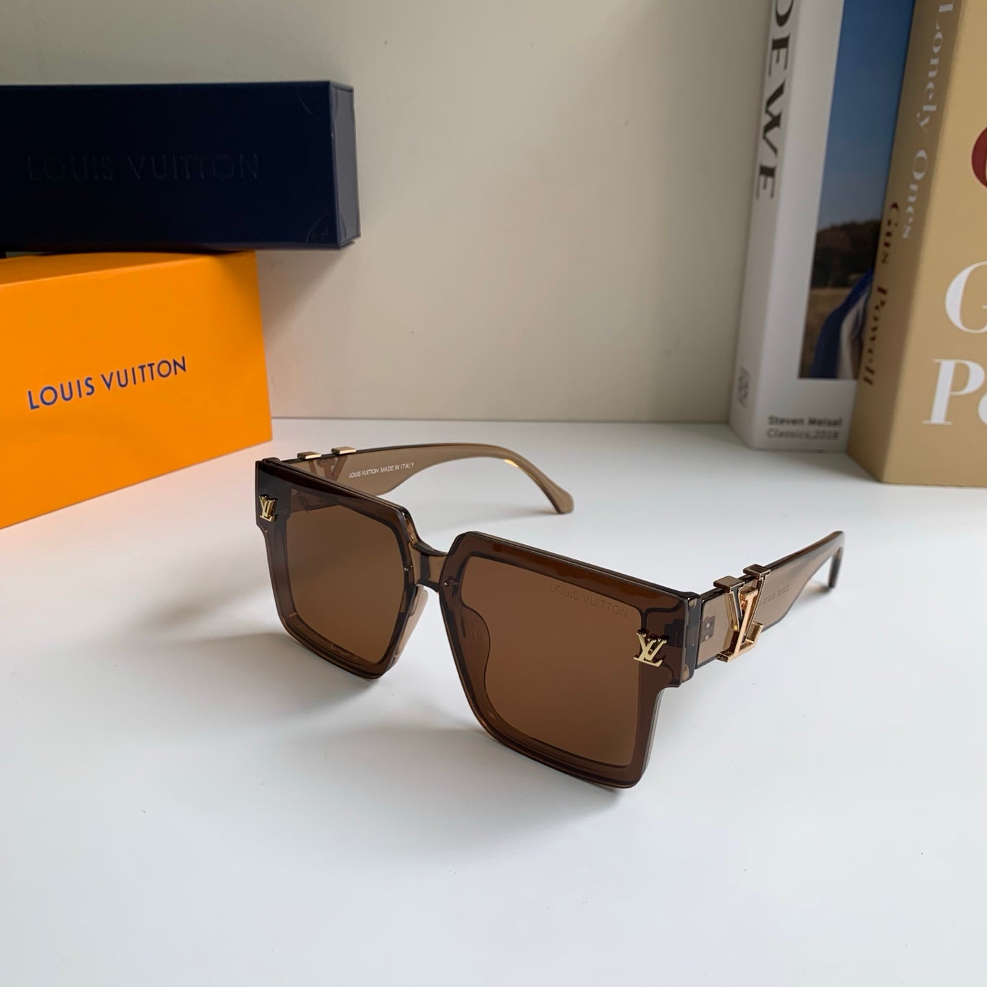 Louis Vuitton Square Brown Lens Sunglasses for Men & Women - 414939 - detail image 2