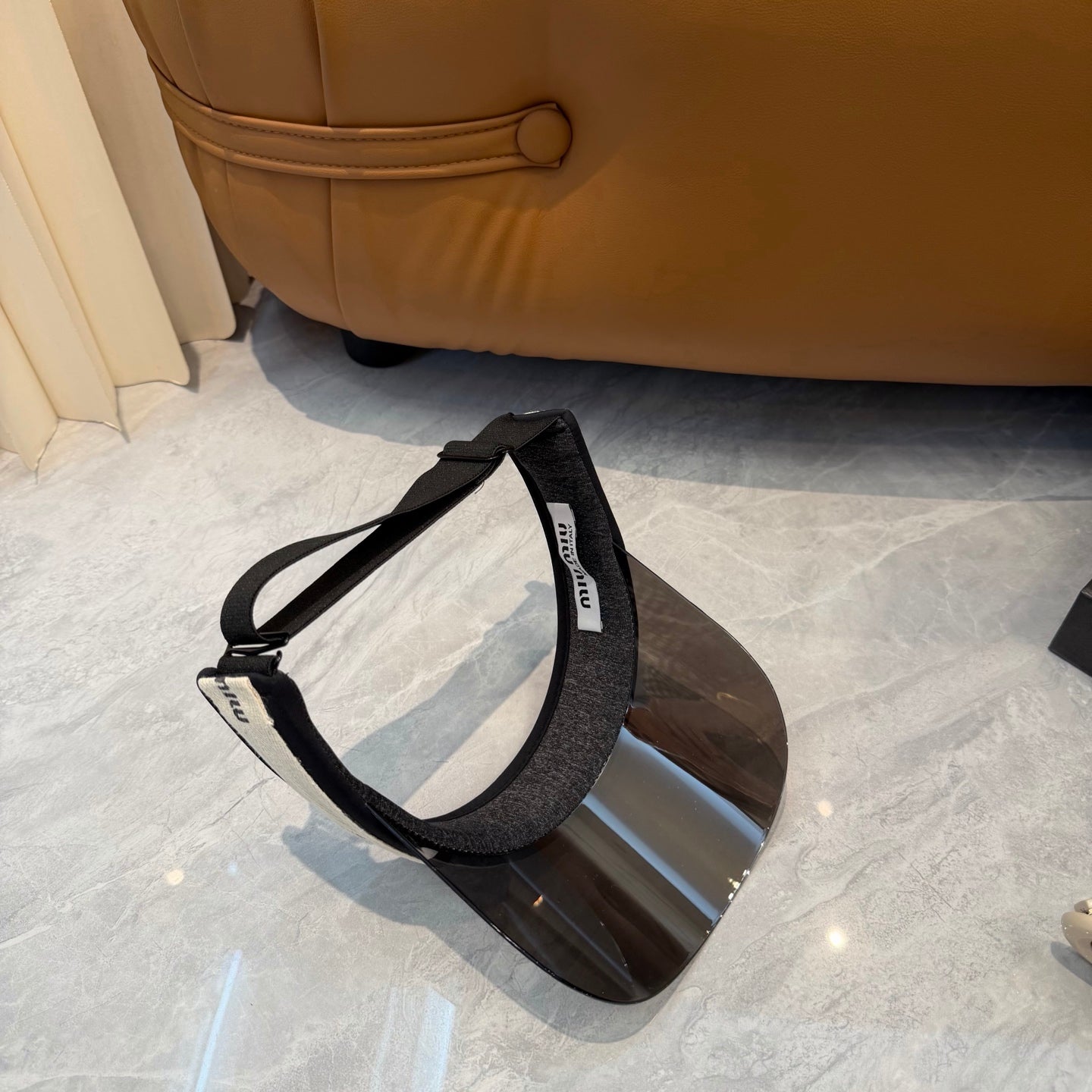 Miu Miu Blue-Light Fashion Silver Sun Visor for Men & Women - 493734 - detail image 3