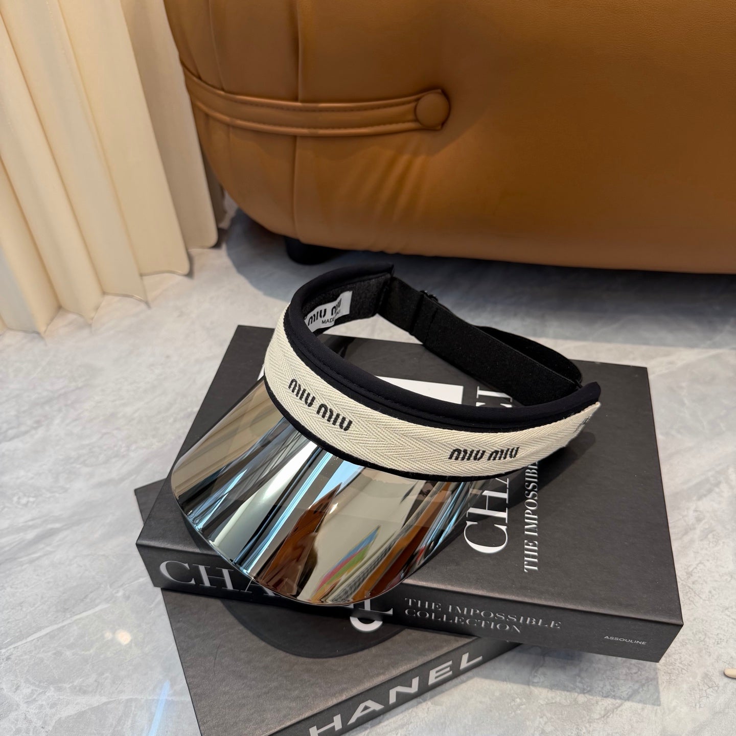Miu Miu Blue-Light Fashion Silver Sun Visor for Men & Women - 493734 - detail image 7