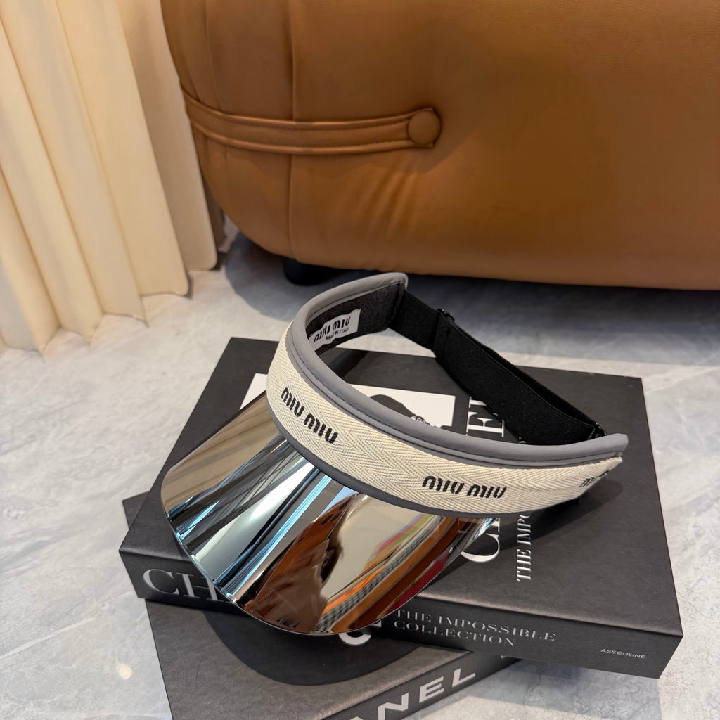 Miu Miu Blue-Light Fashion Silver Sun Visor for Men & Women - 493735 - detail image 5