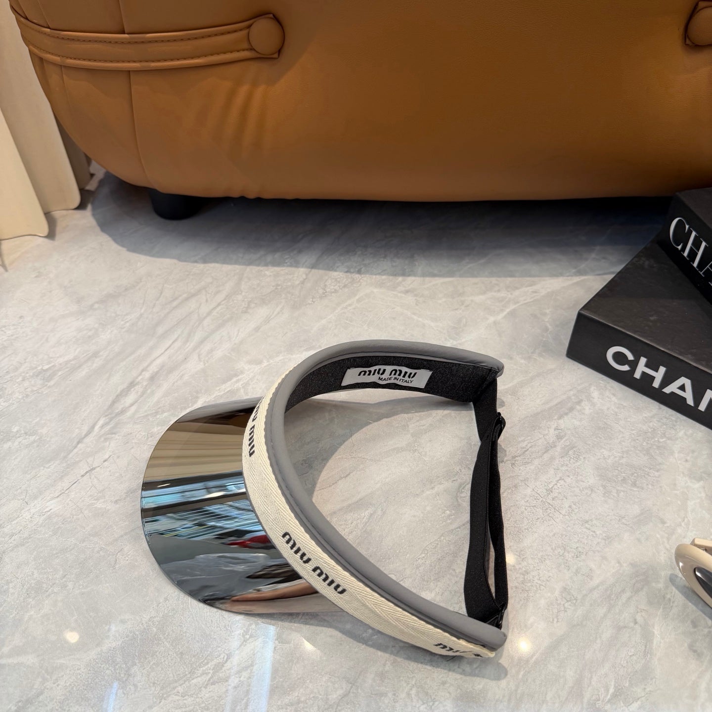 Miu Miu Blue-Light Fashion Silver Sun Visor for Men & Women - 493735 - detail image 2