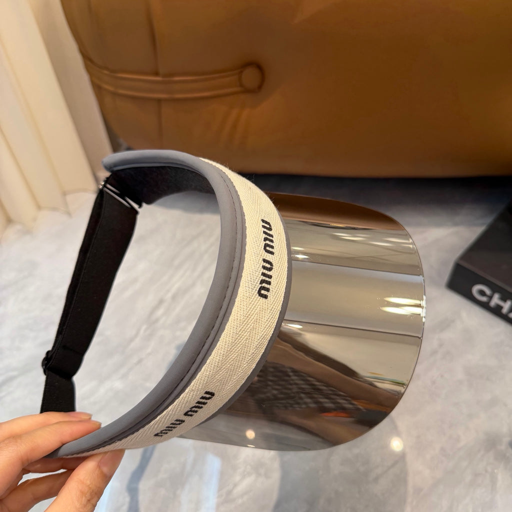 Miu Miu Blue-Light Fashion Silver Sun Visor for Men & Women - 493735 - detail image 4