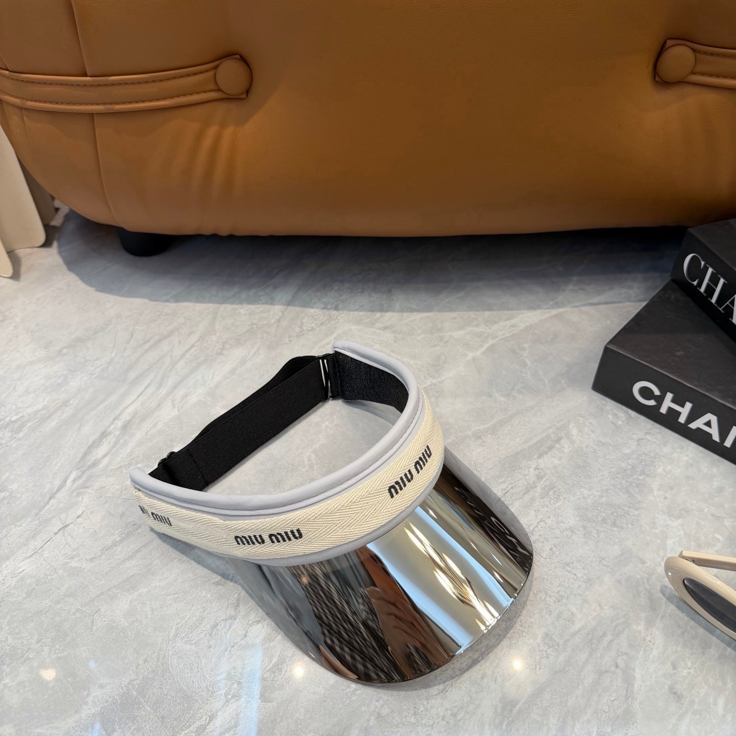 Miu Miu Blue-Light Fashion Silver Sun Visor for Men & Women - 493736 - detail image 6