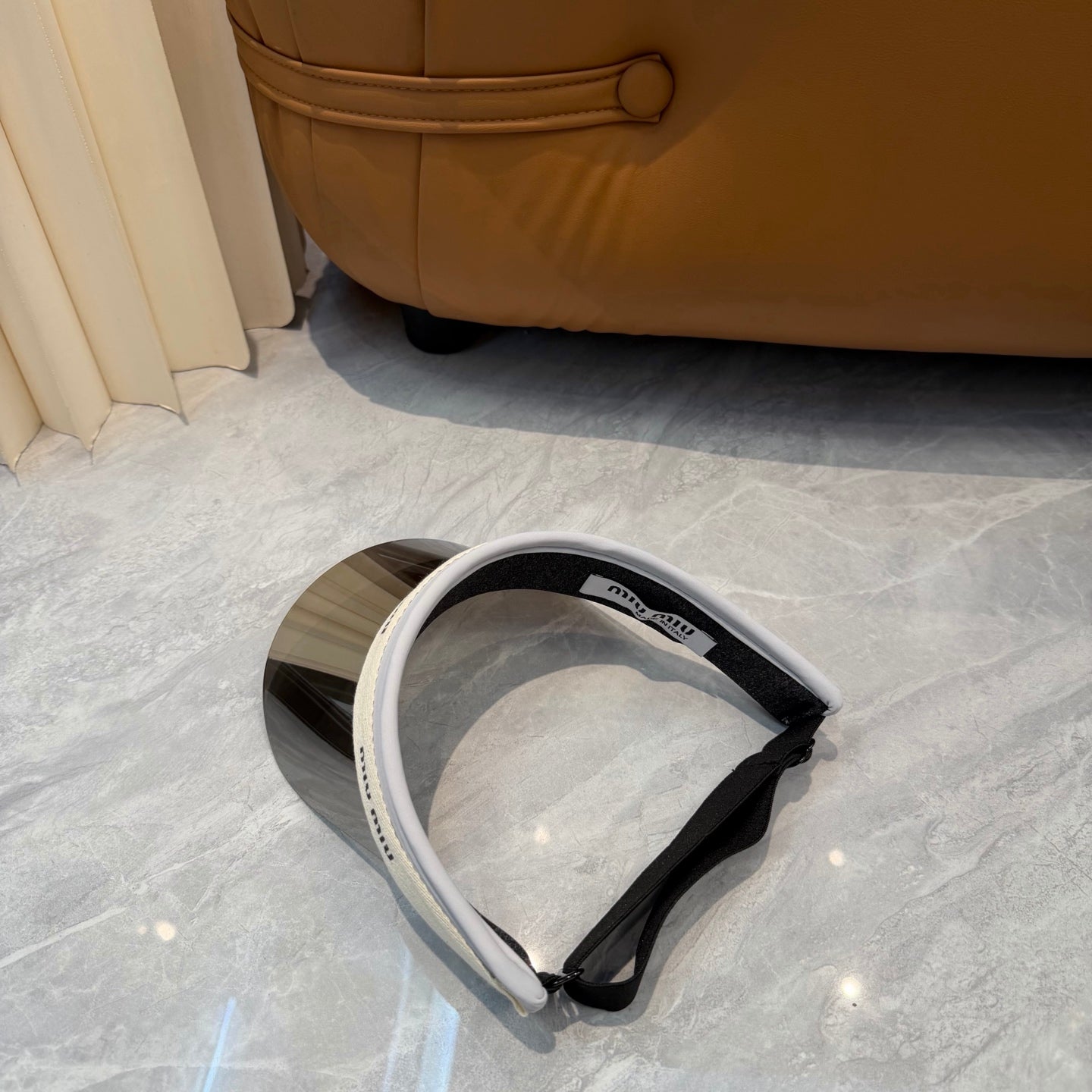 Miu Miu Blue-Light Fashion Silver Sun Visor for Men & Women - 493736 - detail image 2