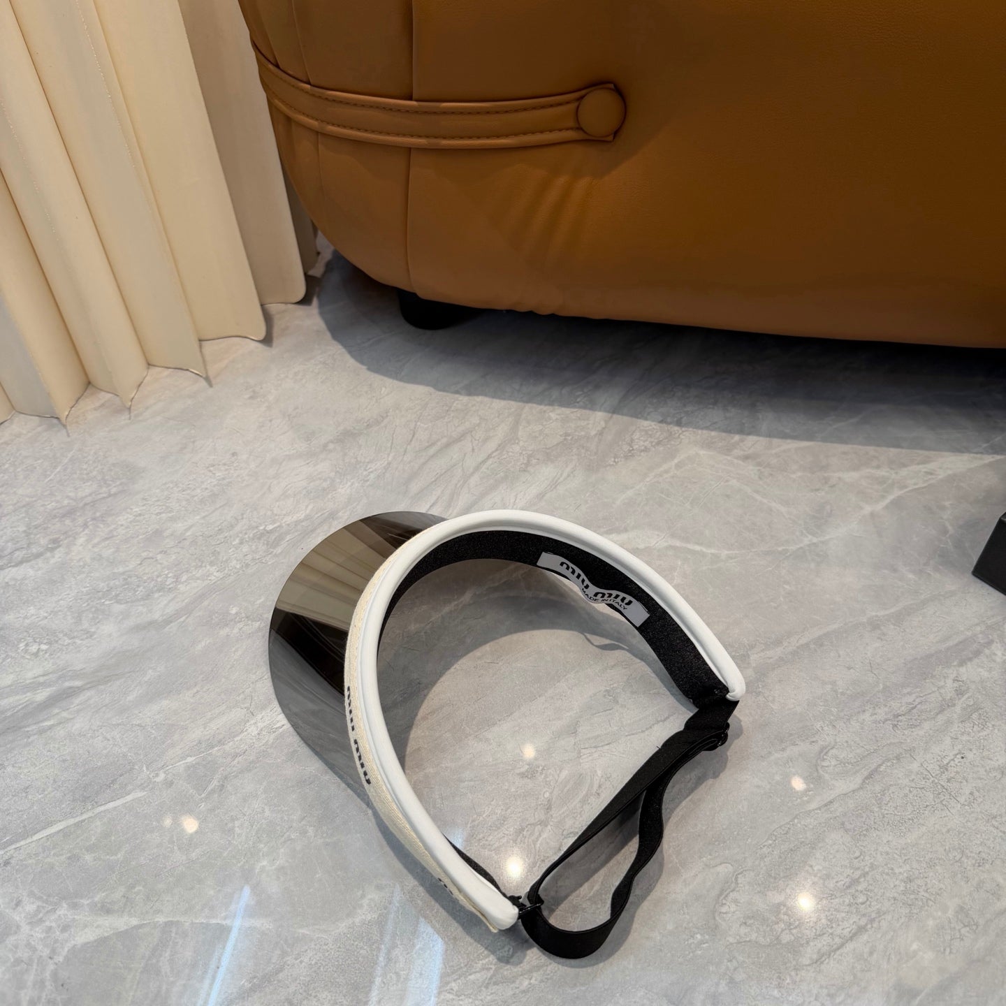 Miu Miu Blue-Light Fashion Silver Sun Visor for Men & Women - detail image 2
