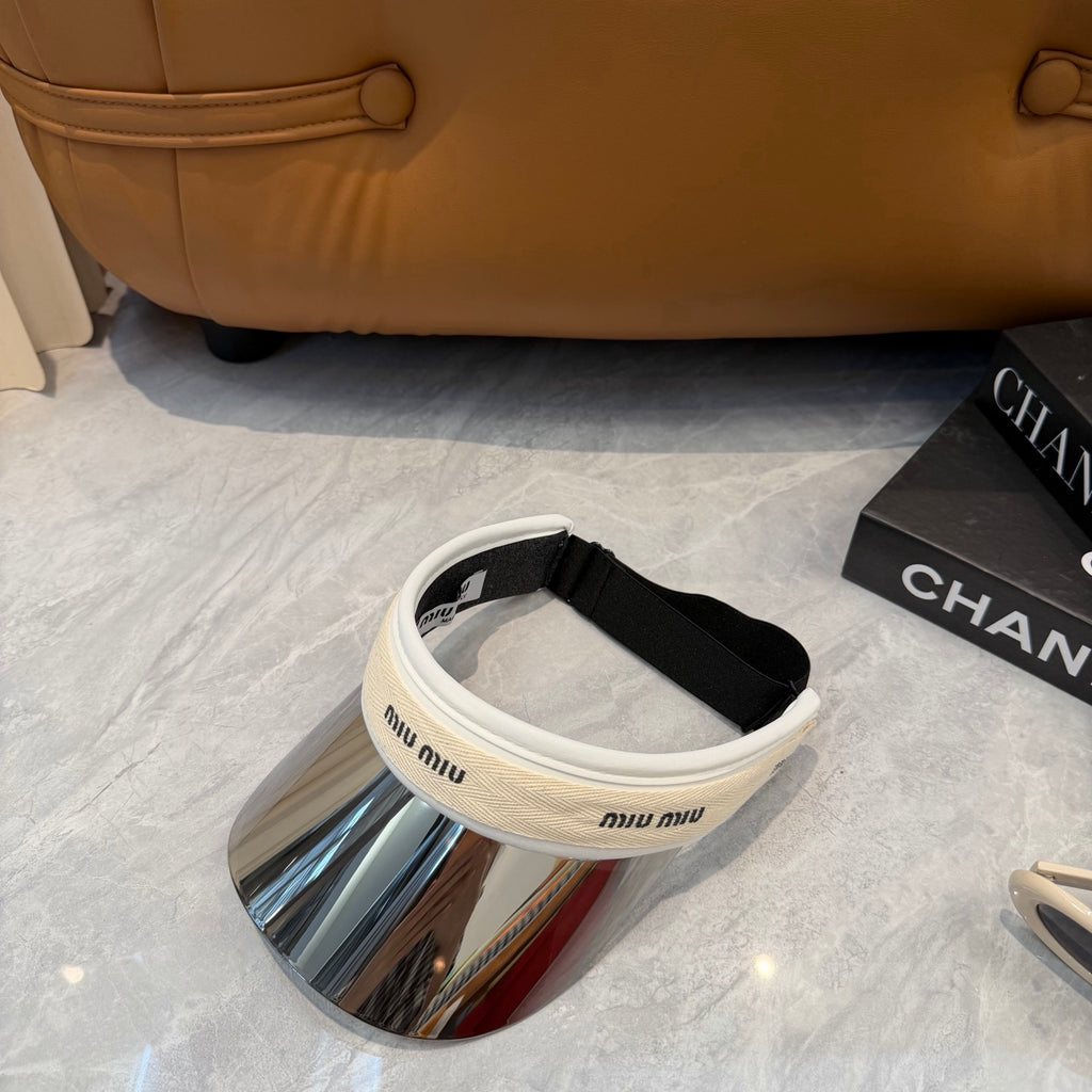 Miu Miu Blue-Light Fashion Silver Sun Visor for Men & Women - detail image 5