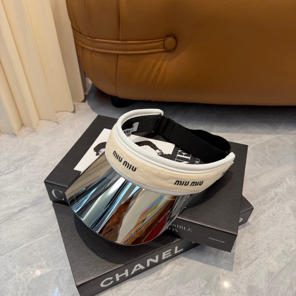Miu Miu Blue-Light Fashion Silver Sun Visor for Men & Women - detail image 7