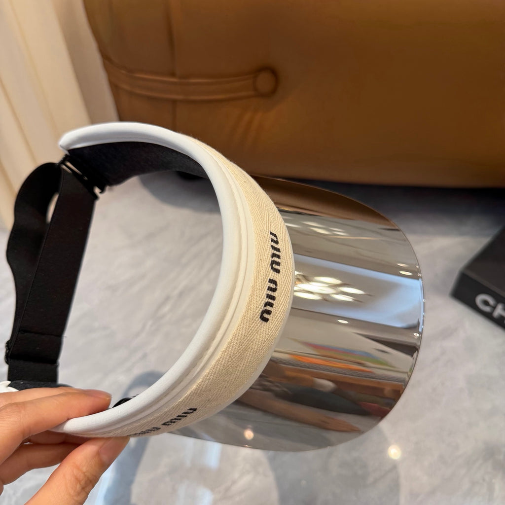 Miu Miu Blue-Light Fashion Silver Sun Visor for Men & Women - detail image 4